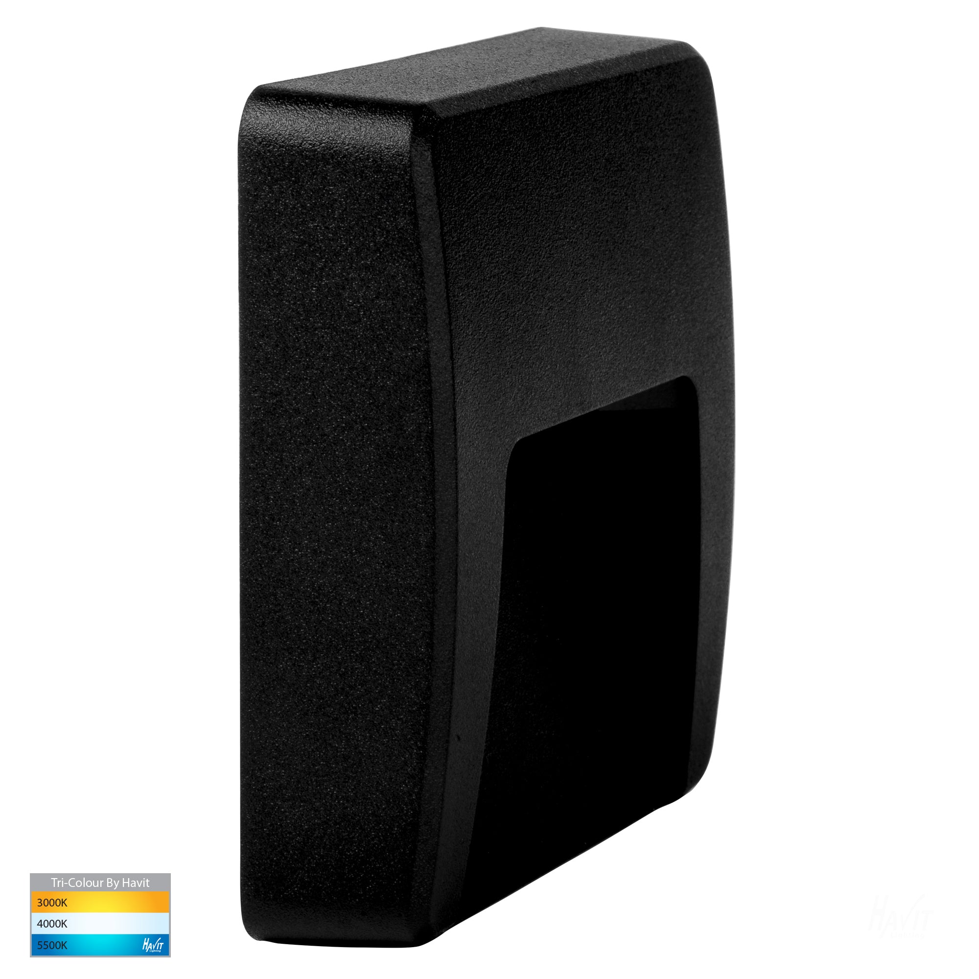 HV3222T-BLK - Seefore Polycarbonate Black LED Step Light