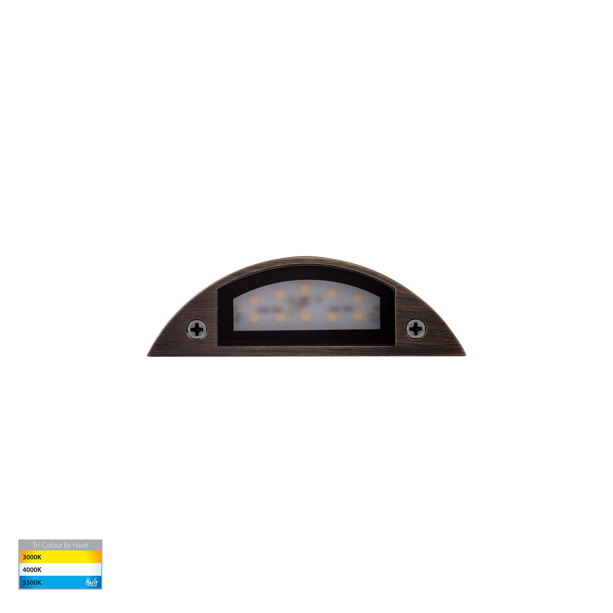 HV3251T-AB-12V - Curva Antique Brass LED Step Light
