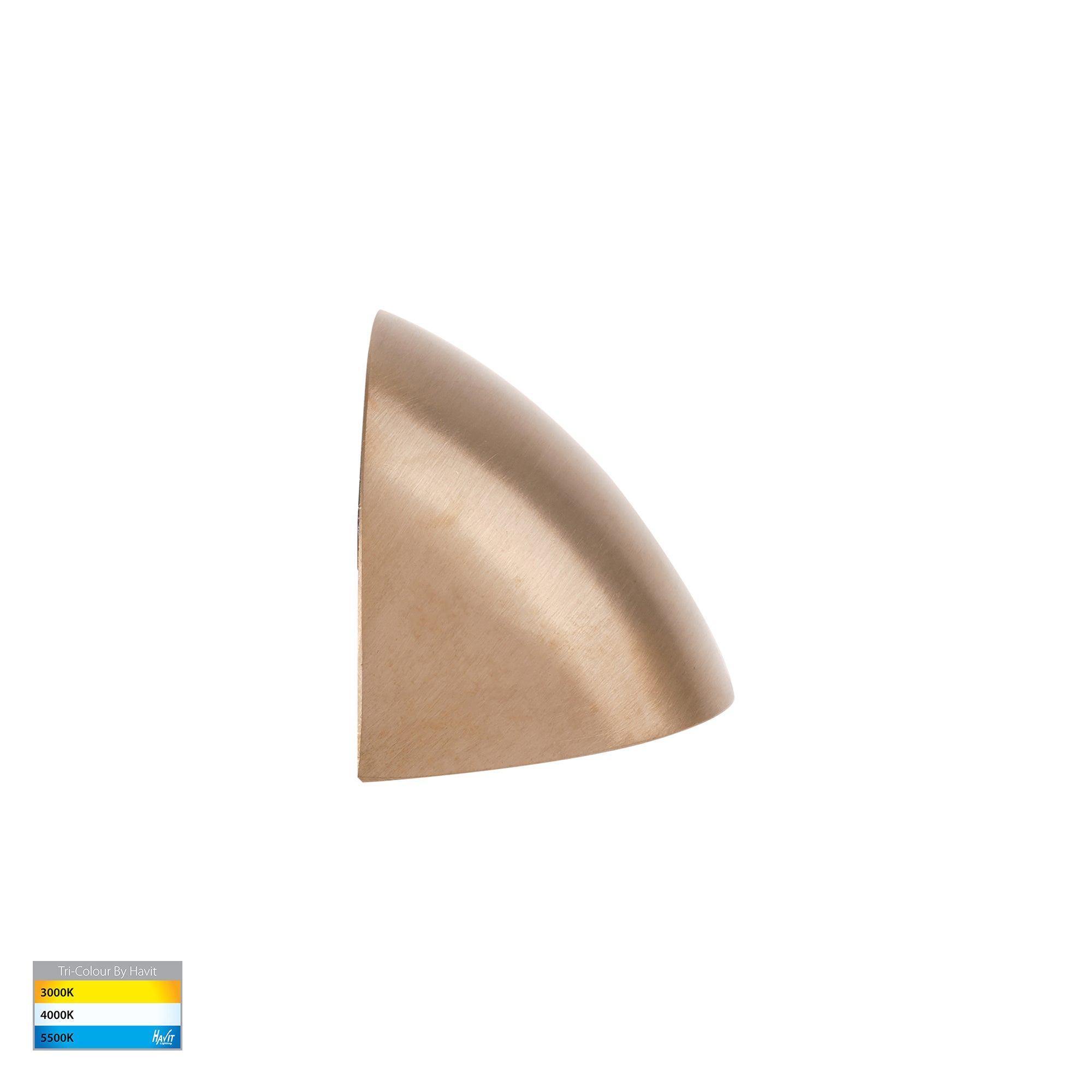 HV3251T-BR-12V - Curva Solid Brass LED Step Light