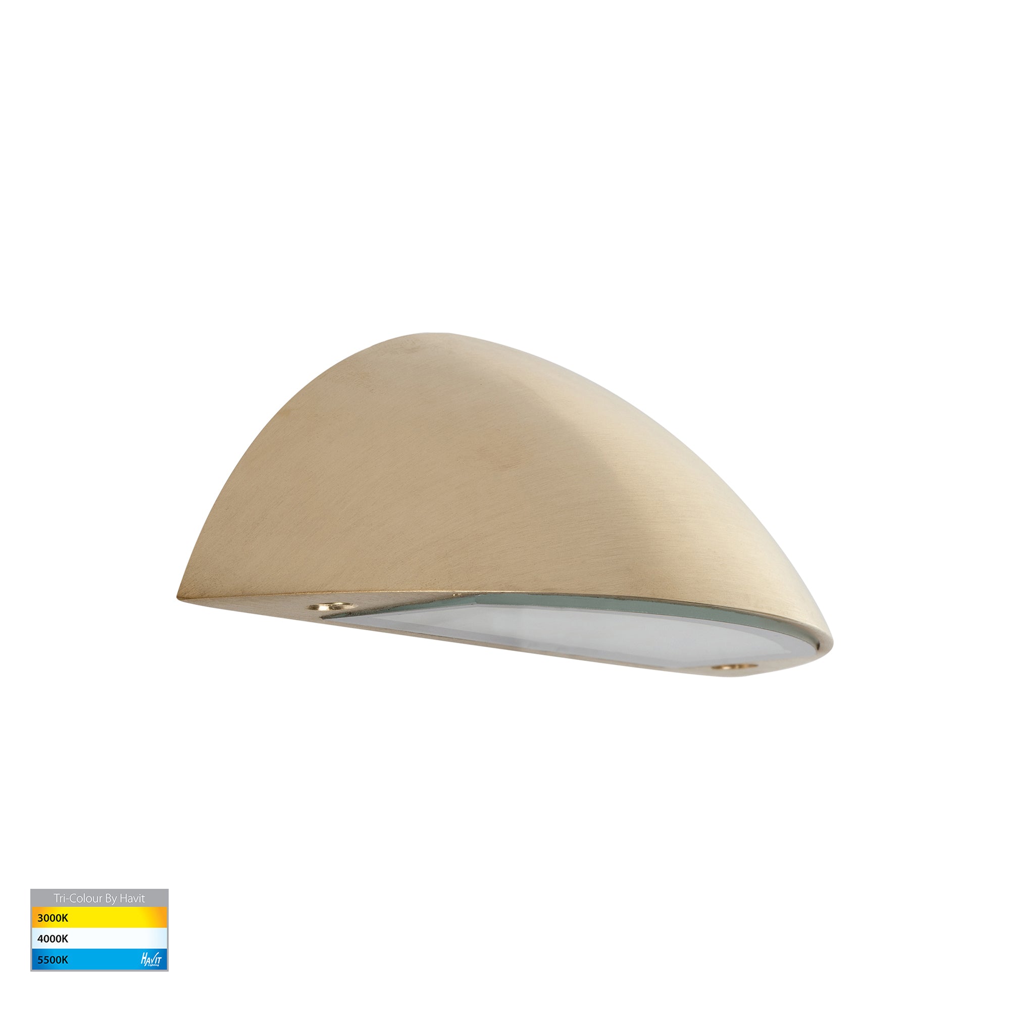 HV3252T-BR-12V - Curva Solid Brass LED Step Light