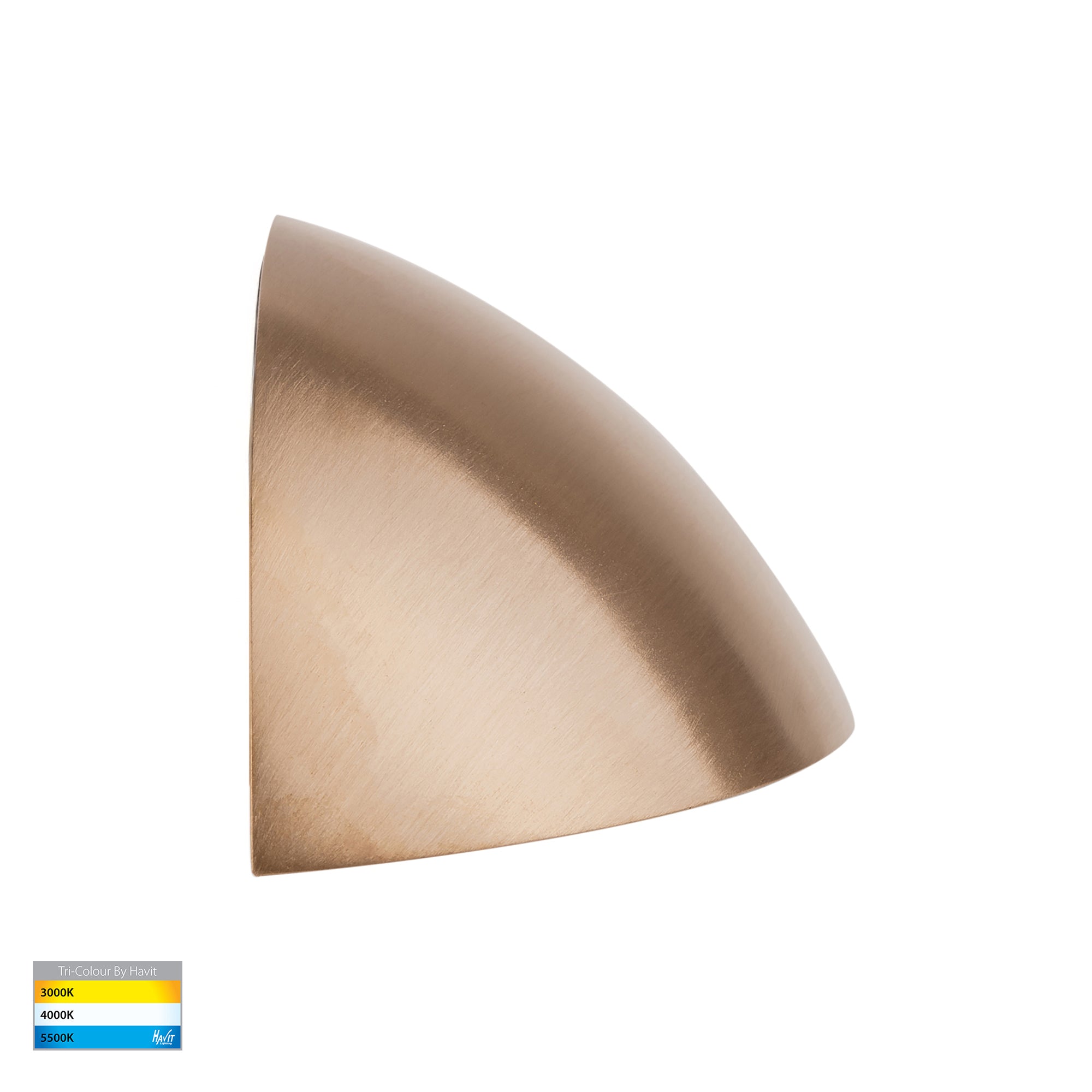 HV3253T-BR-12V - Curva Solid Brass LED Step Light