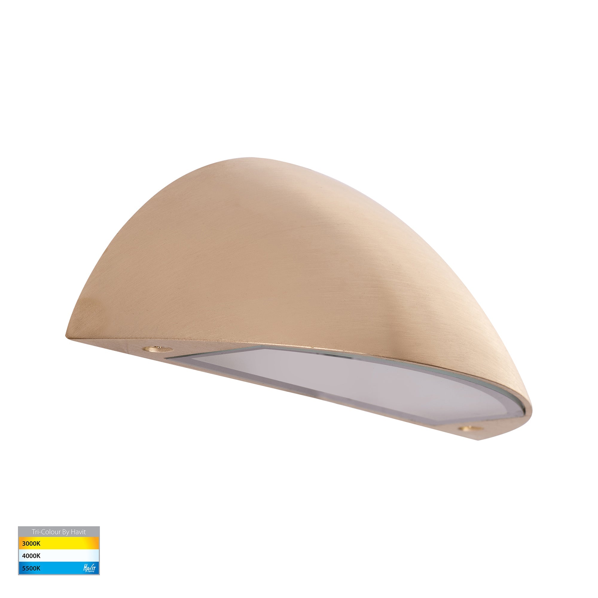 HV3253T-BR-12V - Curva Solid Brass LED Step Light