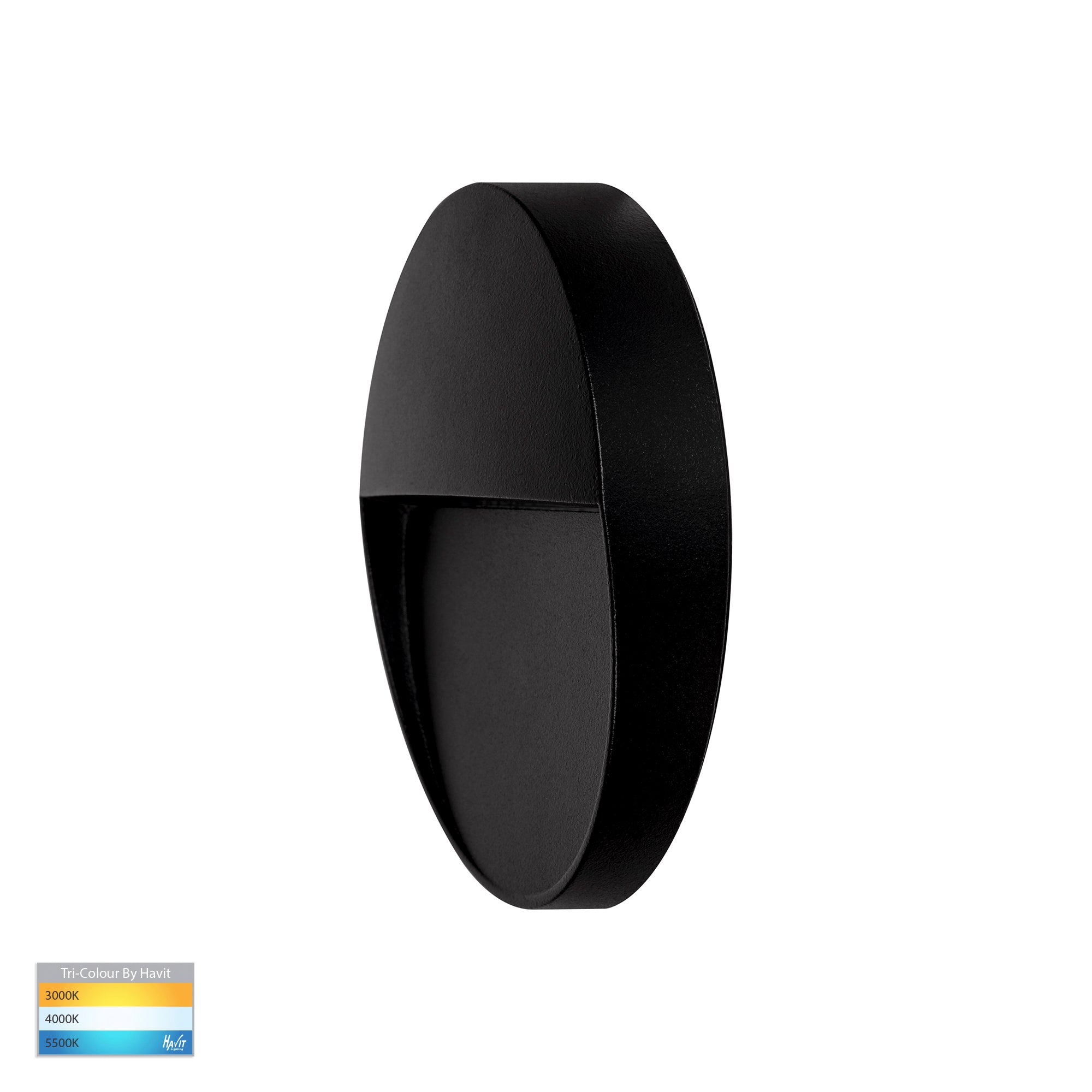 HV3268T-BLK-12V-RND - Fino Black Round LED Outdoor Step Light