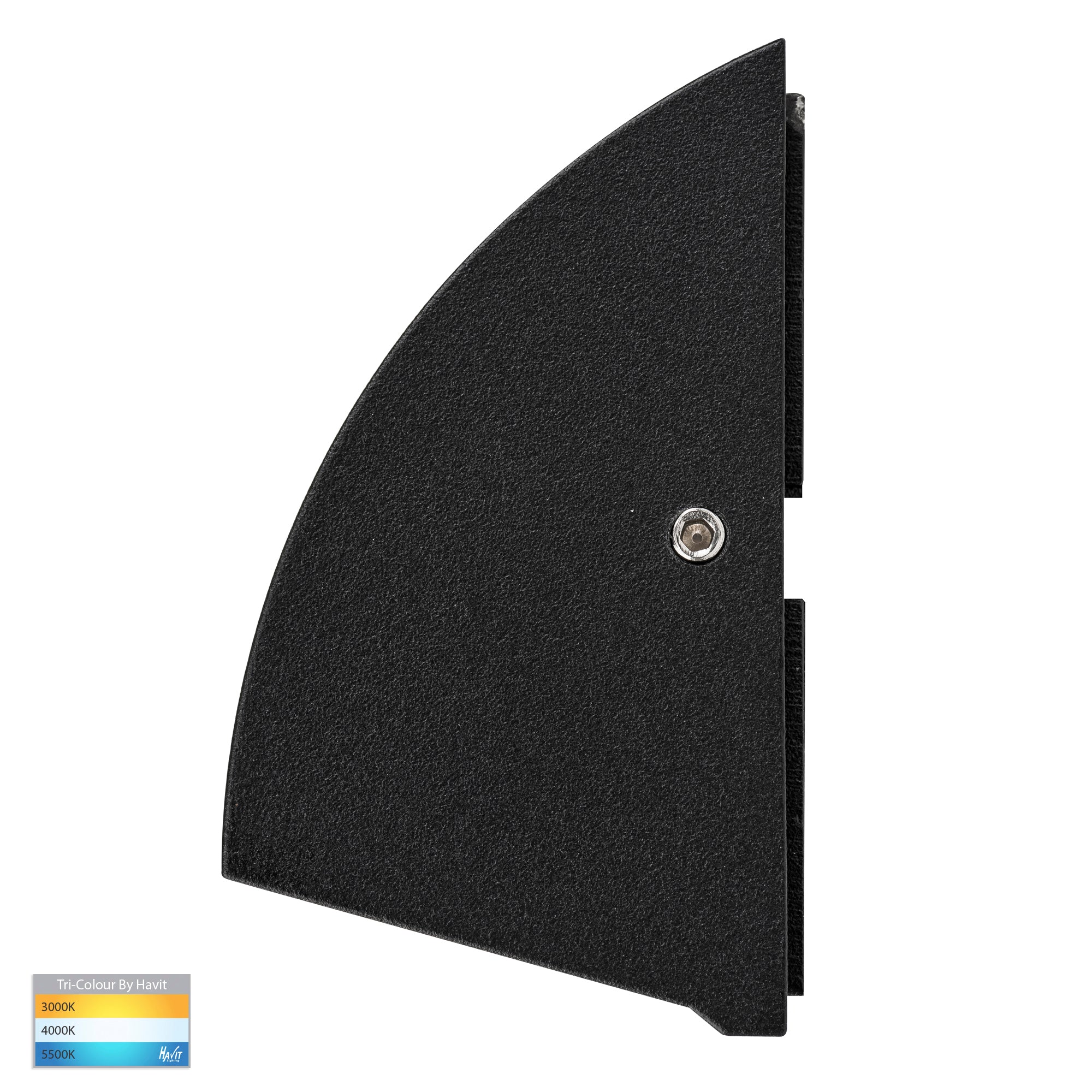 HV3272T-BLK-12V - Taso 10w Black TRI Colour LED Step Light