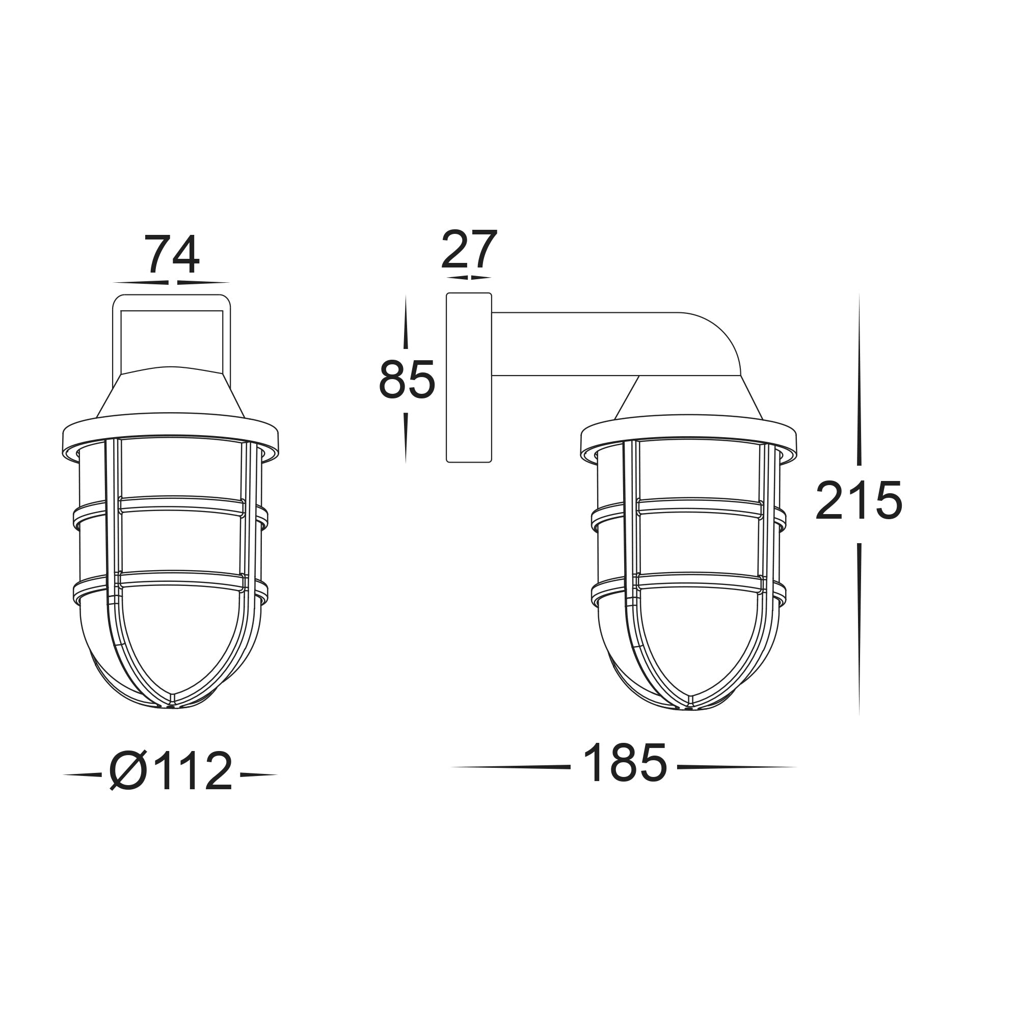 HV3511W-PB - Marina Polycarbonate Brass Wall Light
