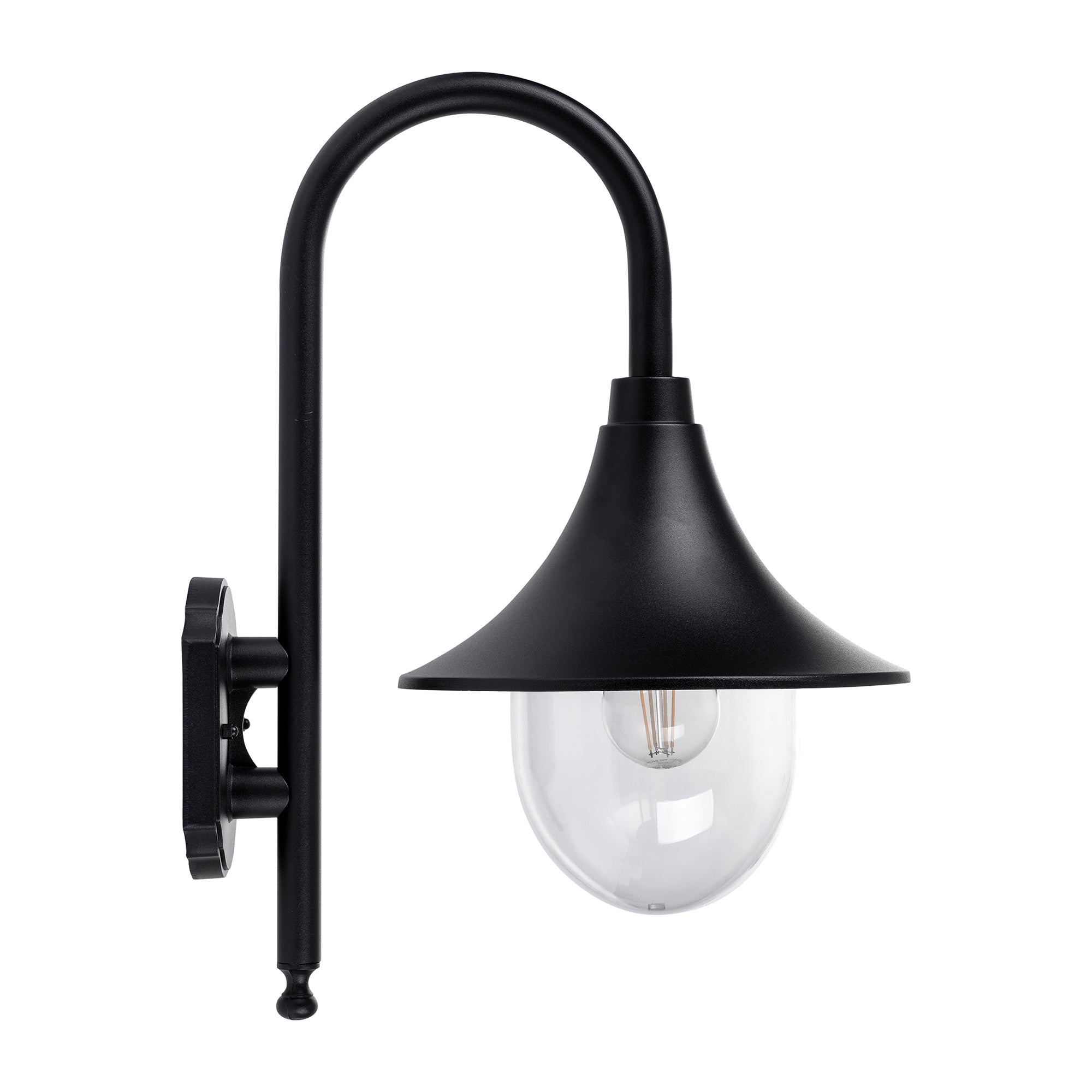 HV3554W-BLK - Hove Aluminium Black Coach Wall Light