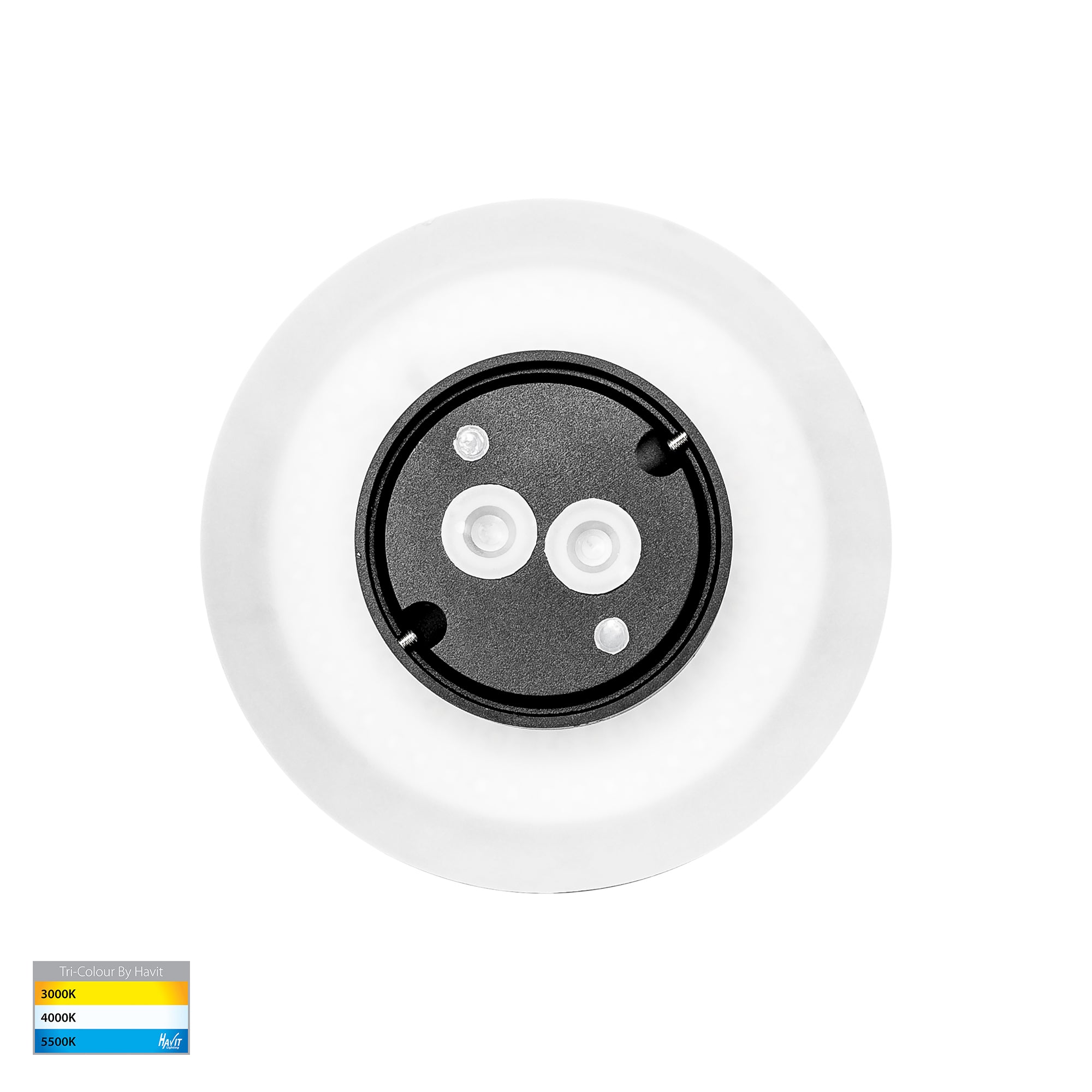 HV3591T-BLK - Halo Black TRI Colour LED Wall Light