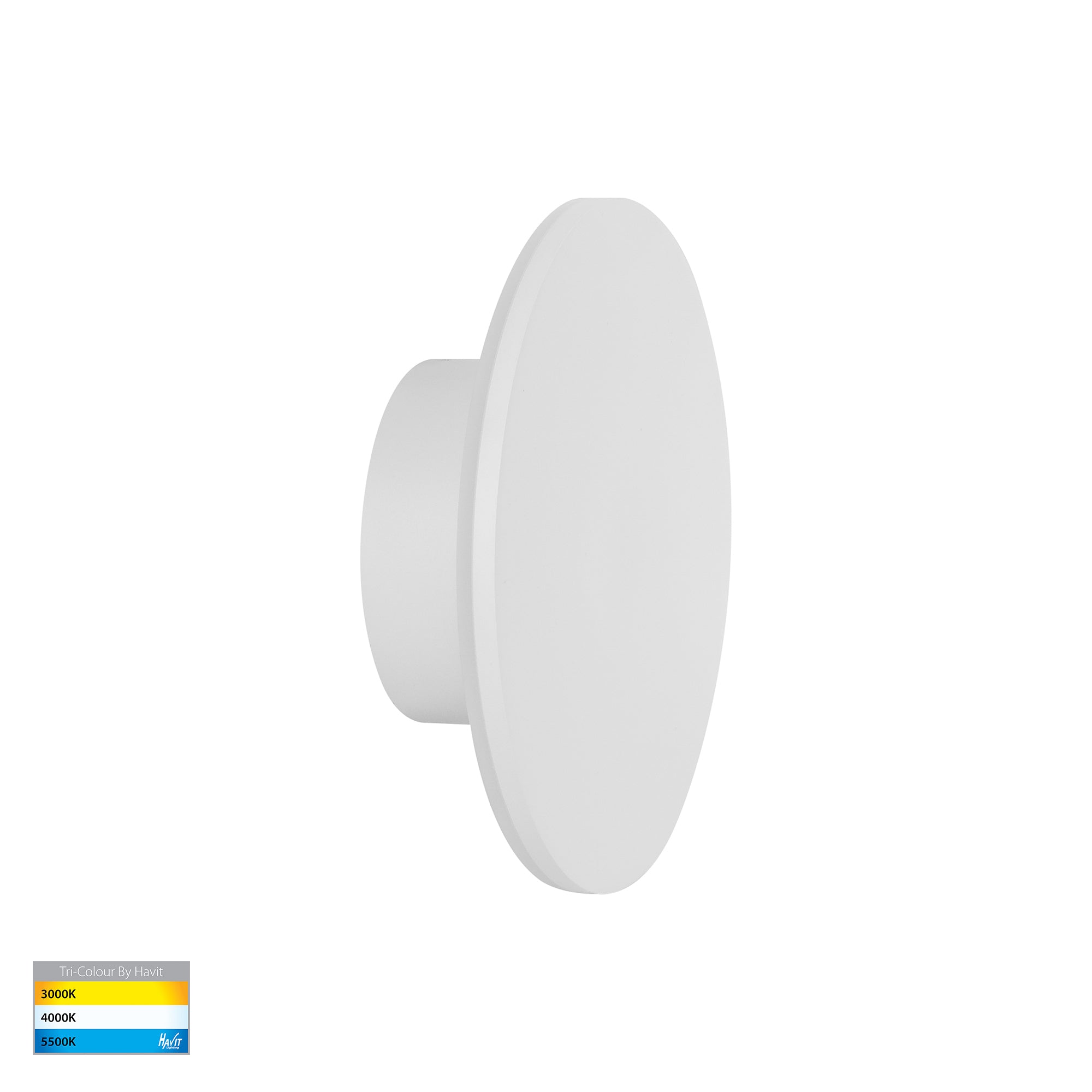 HV3591T-WHT- Halo White TRI Colour LED Wall Light