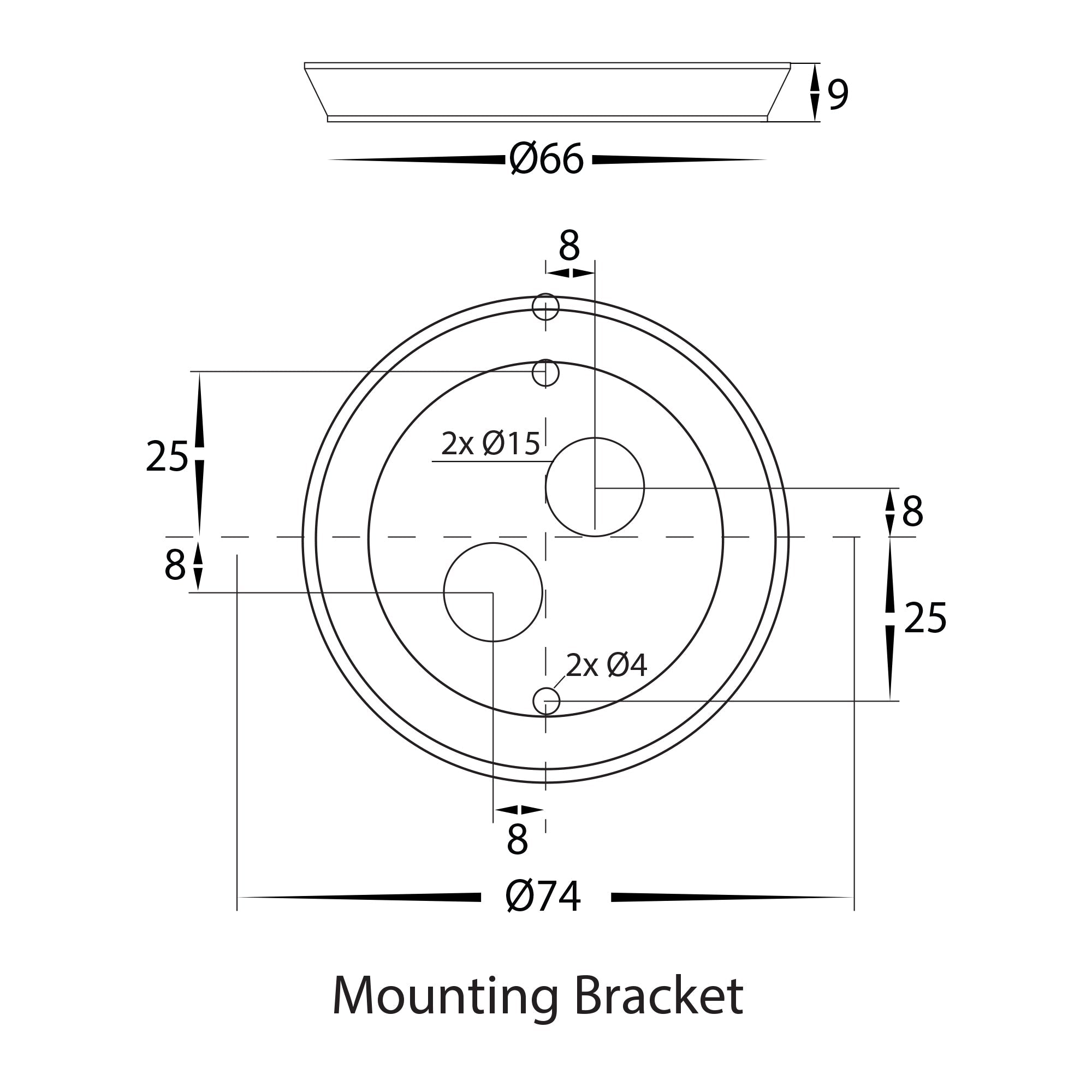 HV3591T-WHT- Halo White TRI Colour LED Wall Light