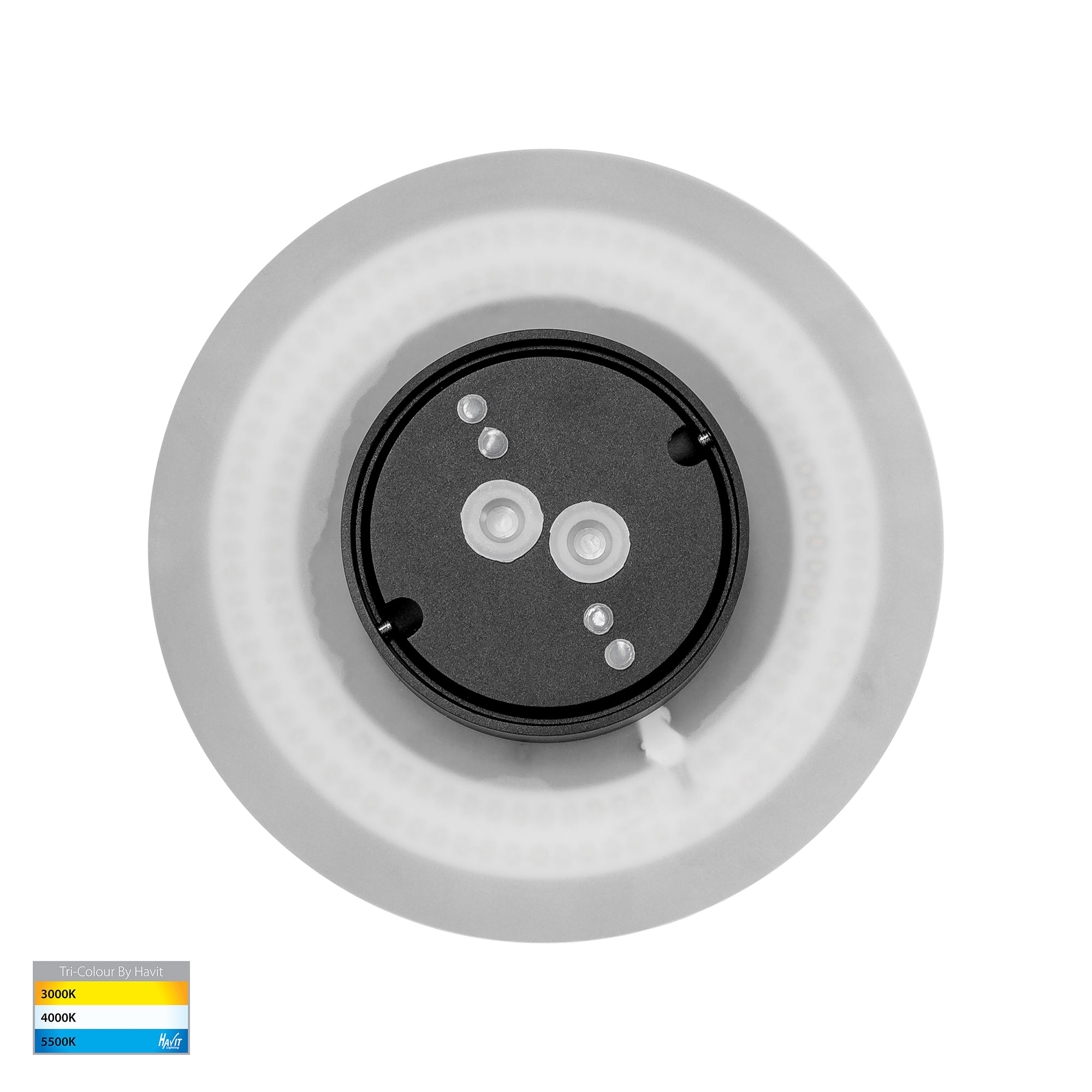 HV3592T-BLK - Halo Black TRI Colour LED Wall Light