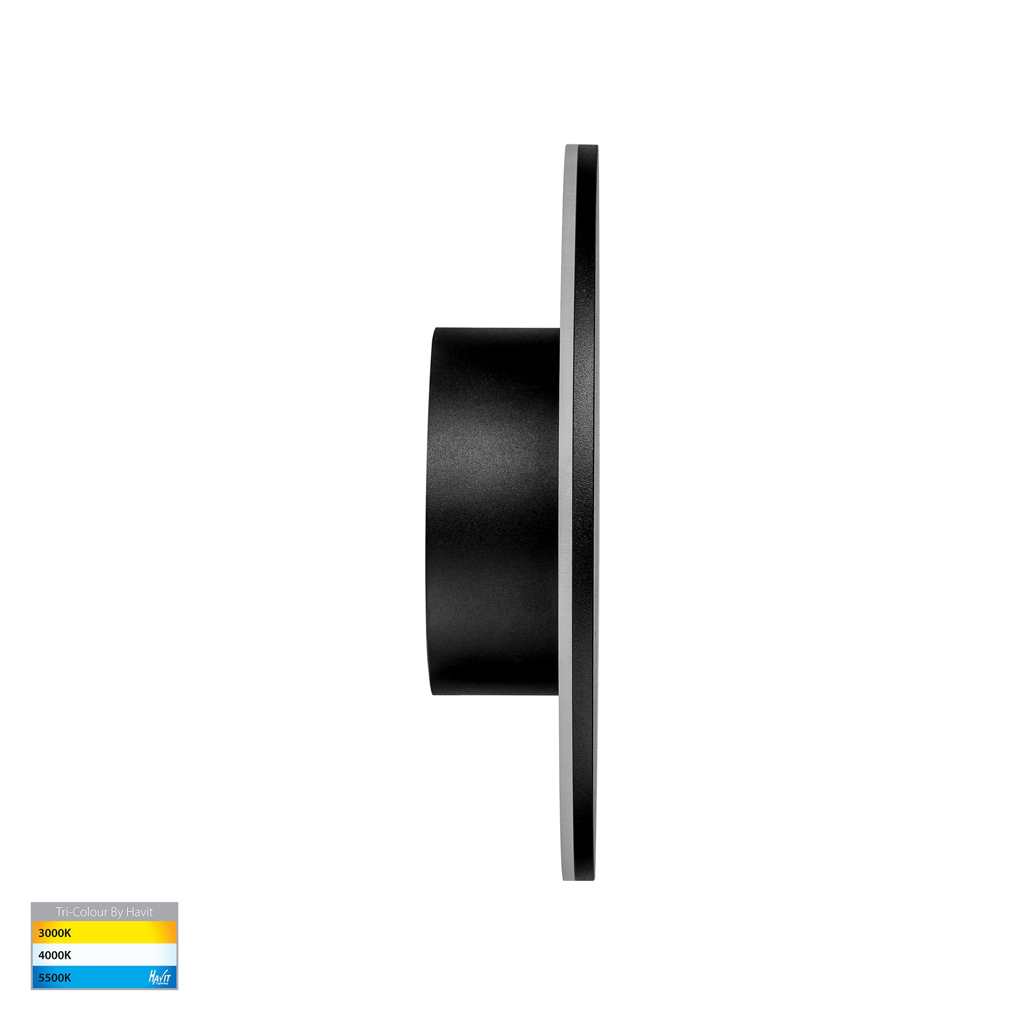 HV3592T-BLK - Halo Black TRI Colour LED Wall Light