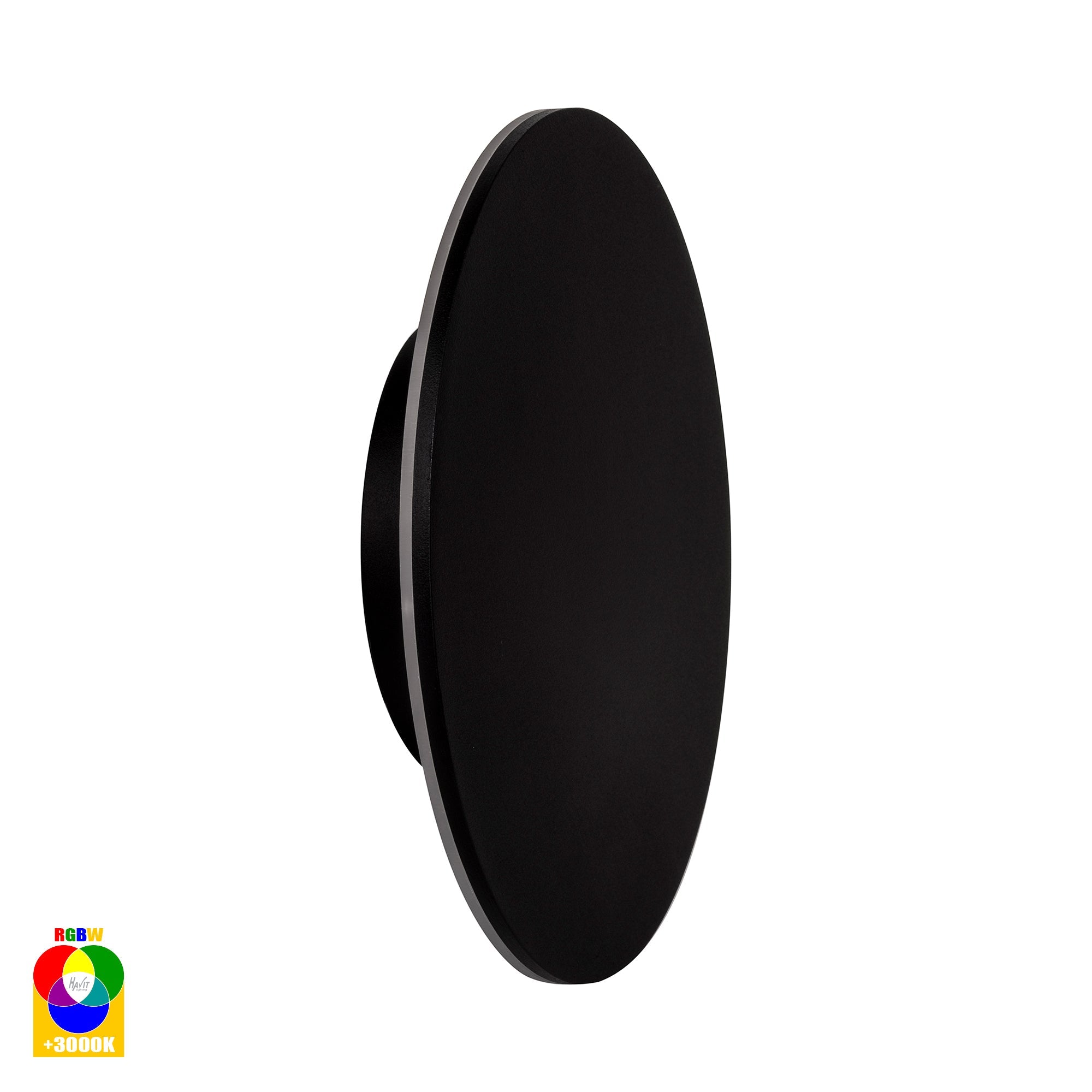 HV3593RGBW-BLK - Halo Black RGBW LED Wall Light
