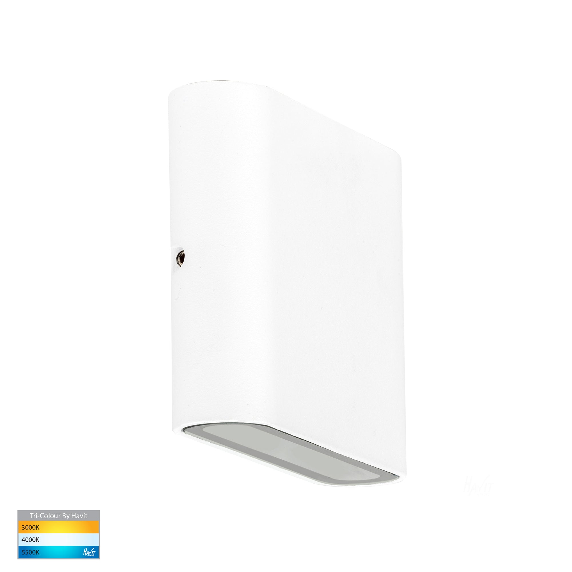 HV3642T-WHT - Lisse White Up & Down TRI Colour LED Wall Light