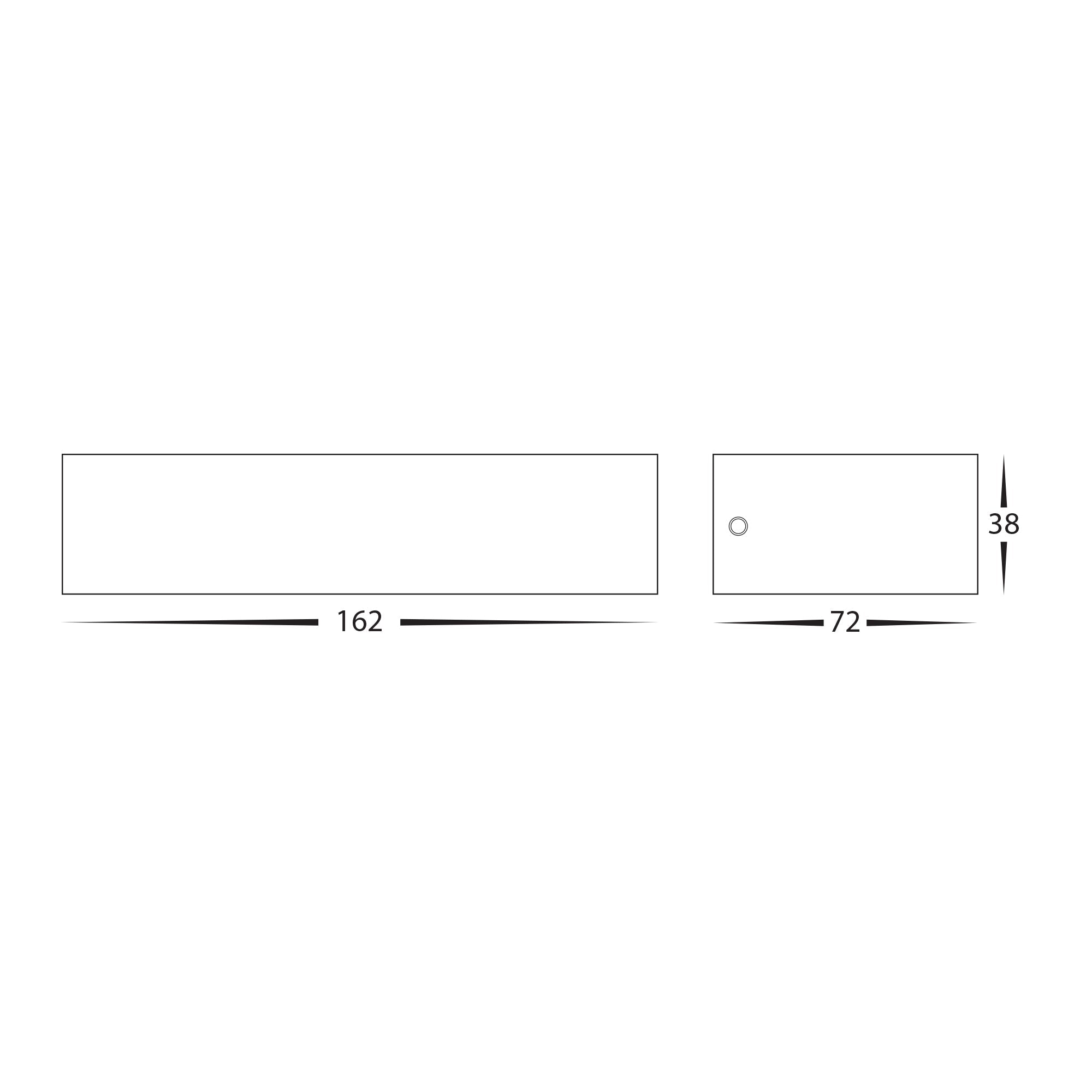 HV3654T-BLK - Siena Black LED Uplighter Wall Light