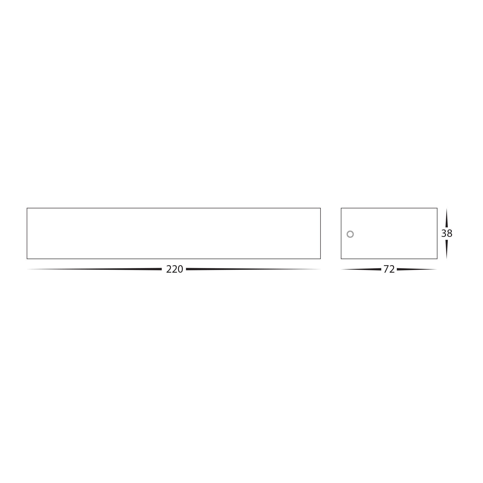 HV3656T-WHT - Siena White LED Uplighter Wall Light