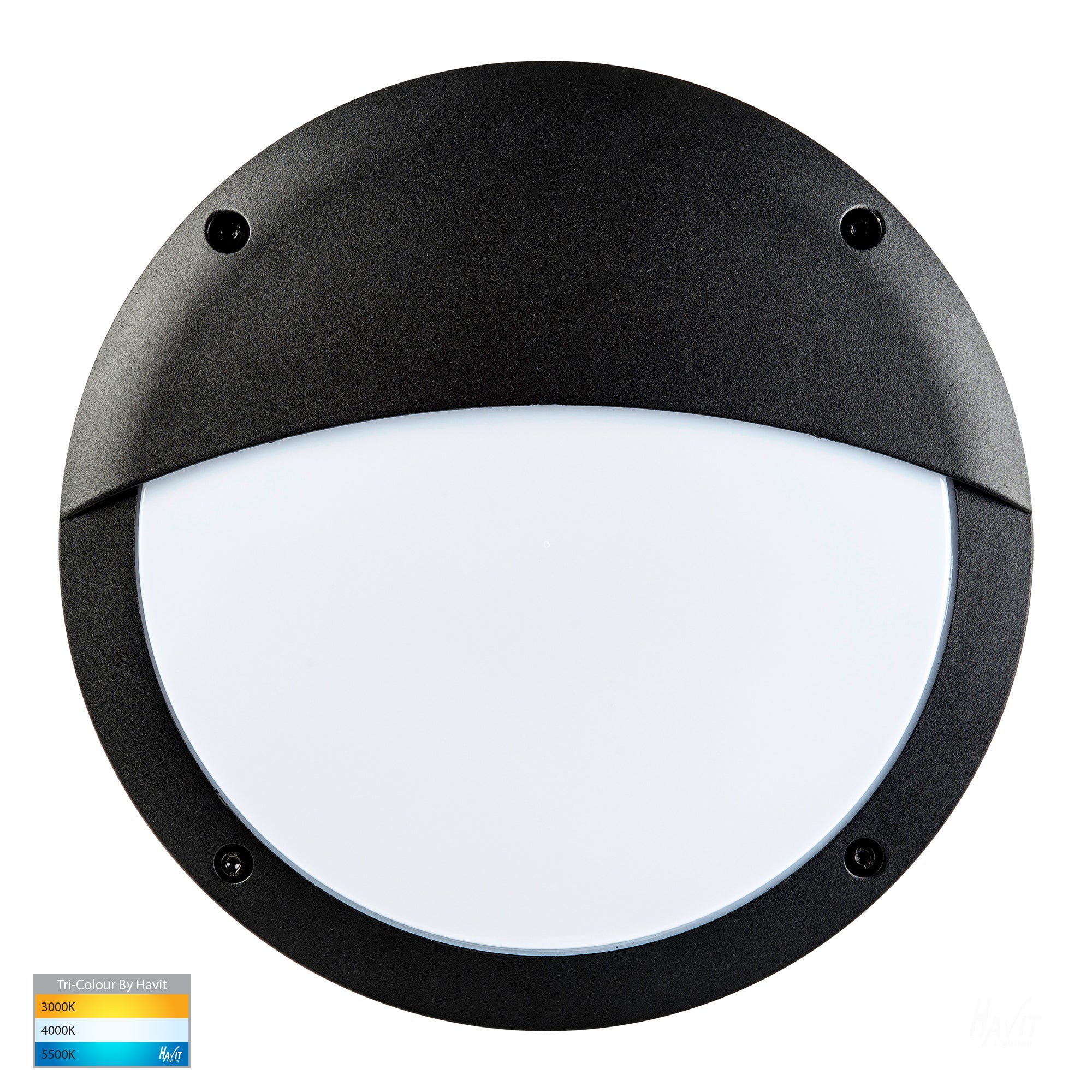 HV3671T-BLK - Stor Black LED Bunker Light with Eyelid