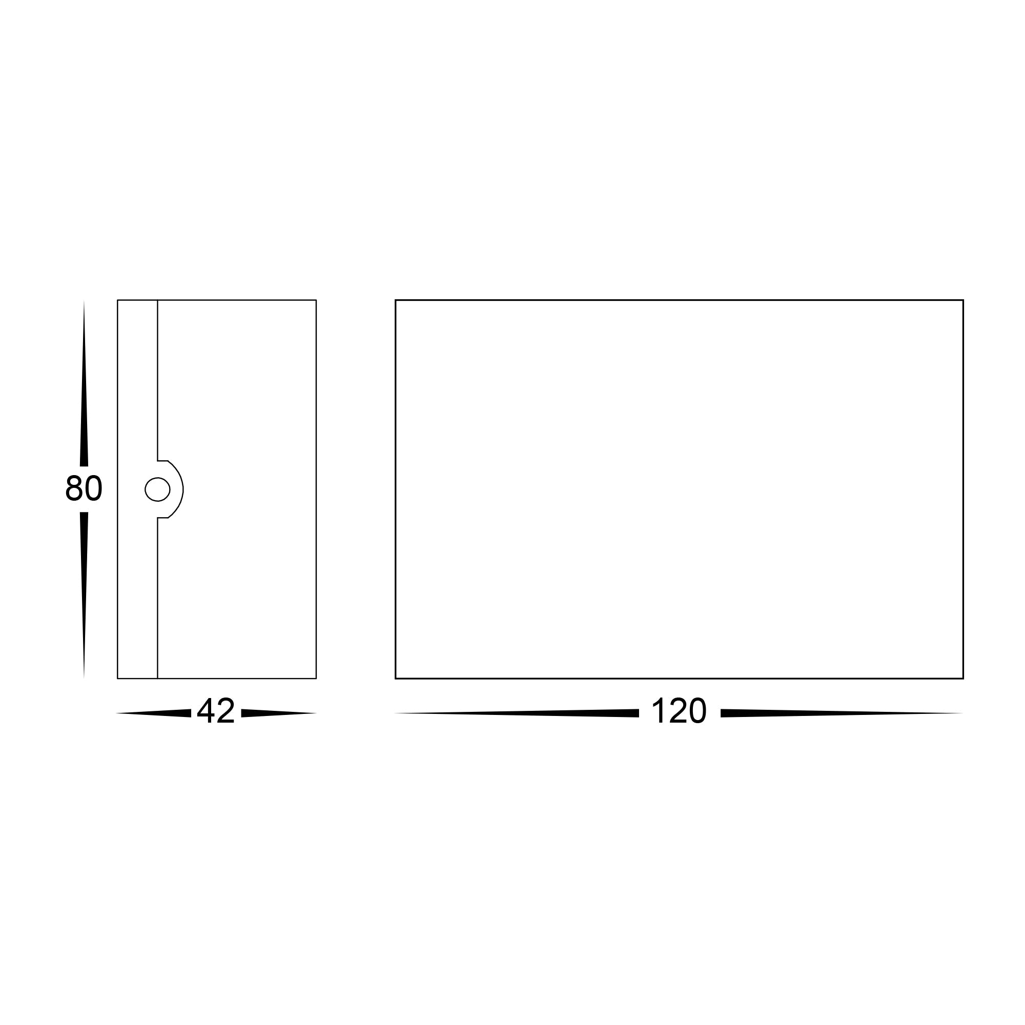 HV3695T-BLK-240V | HV3695T-BLK-12V - Maro Black Up & Down TRI Colour LED Wall Light
