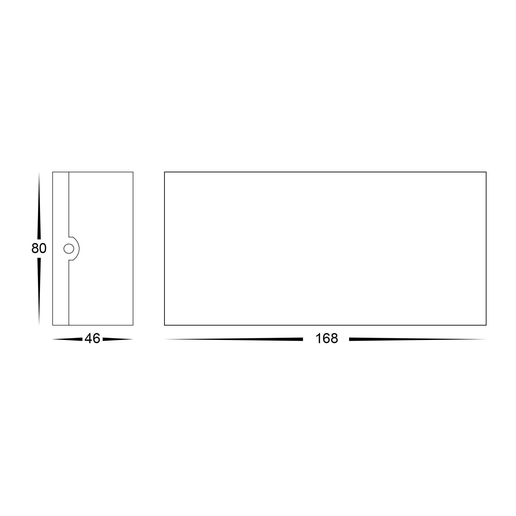 HV3696T-BLK-240V | HV3696T-BLK-12V - Maro Black Up & Down TRI Colour LED Wall Light