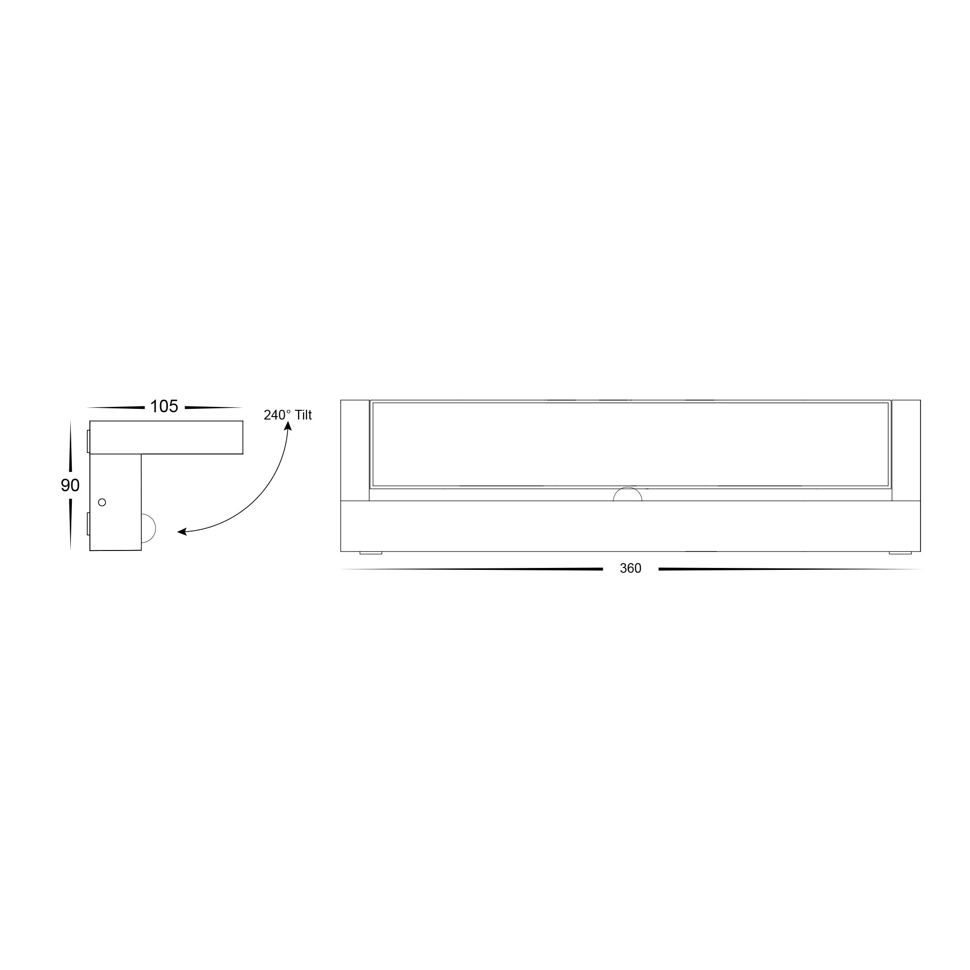 HV3733T-BLK-PIR - Locu Aluminium Black Adjustable 36w LED Floodlight with Sensor