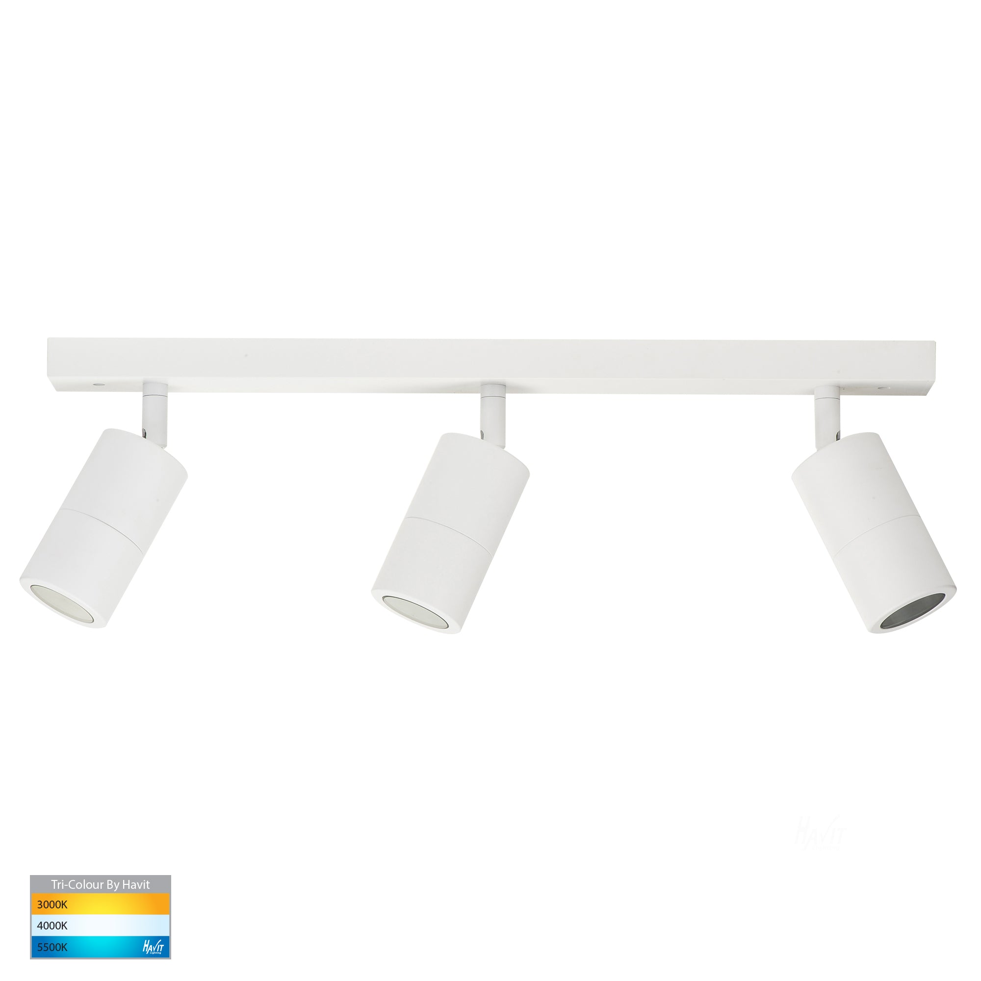 HV4001T-3-WHT - Tivah White 3 Light TRI Colour Bar Light