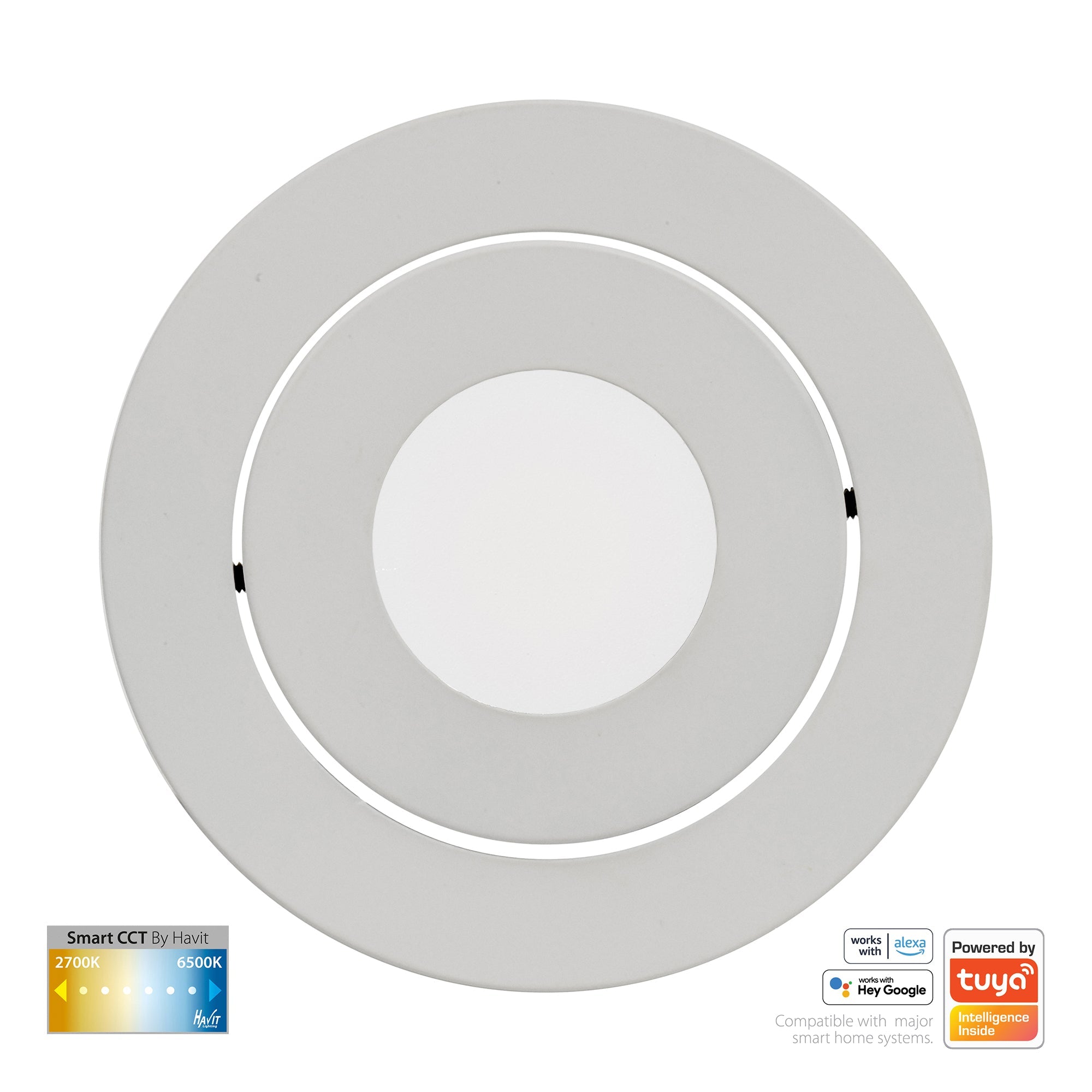 HV5512CCT-WHT - Prime White Tilt CCT WIFI LED Downlight