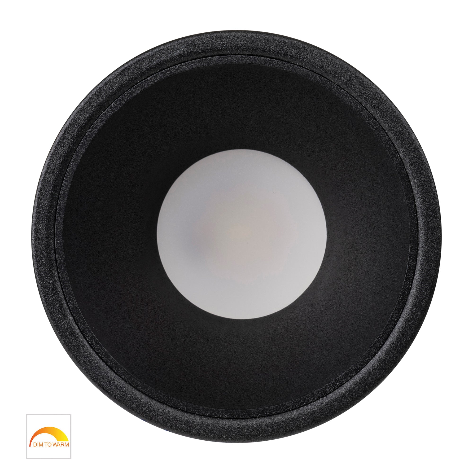 HV5528D2W-BB - Gleam Black with Black Insert Fixed Dim to Warm LED Downlight