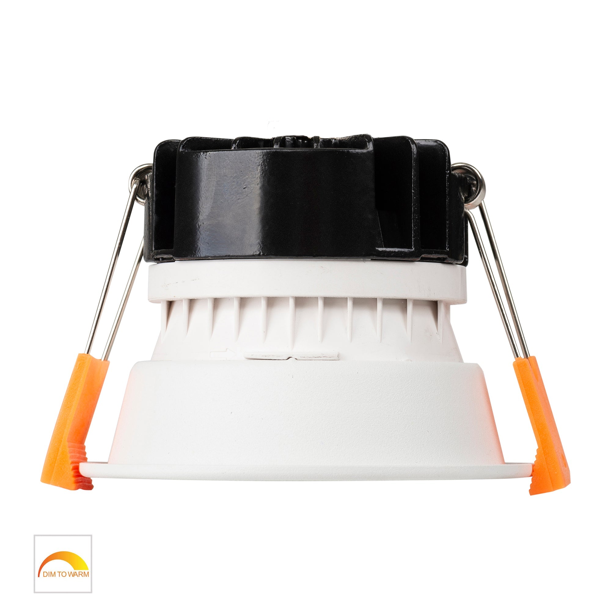HV5529D2W-WB - Gleam White with Black Insert Fixed Dim to Warm LED Downlight