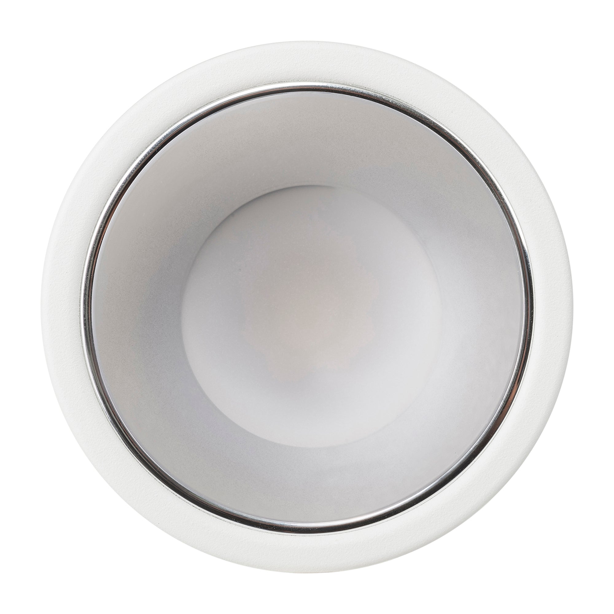 HV5529D2W-WC - Gleam White with Chrome Insert Fixed Dim to Warm LED Downlight