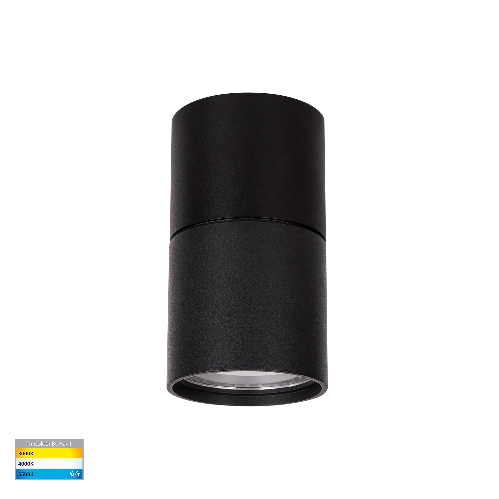 HV5802T-BLK-EXT | HV5802T-BLK-EXT-12V - Nella Black 7w Surface Mounted LED Downlight with Extension