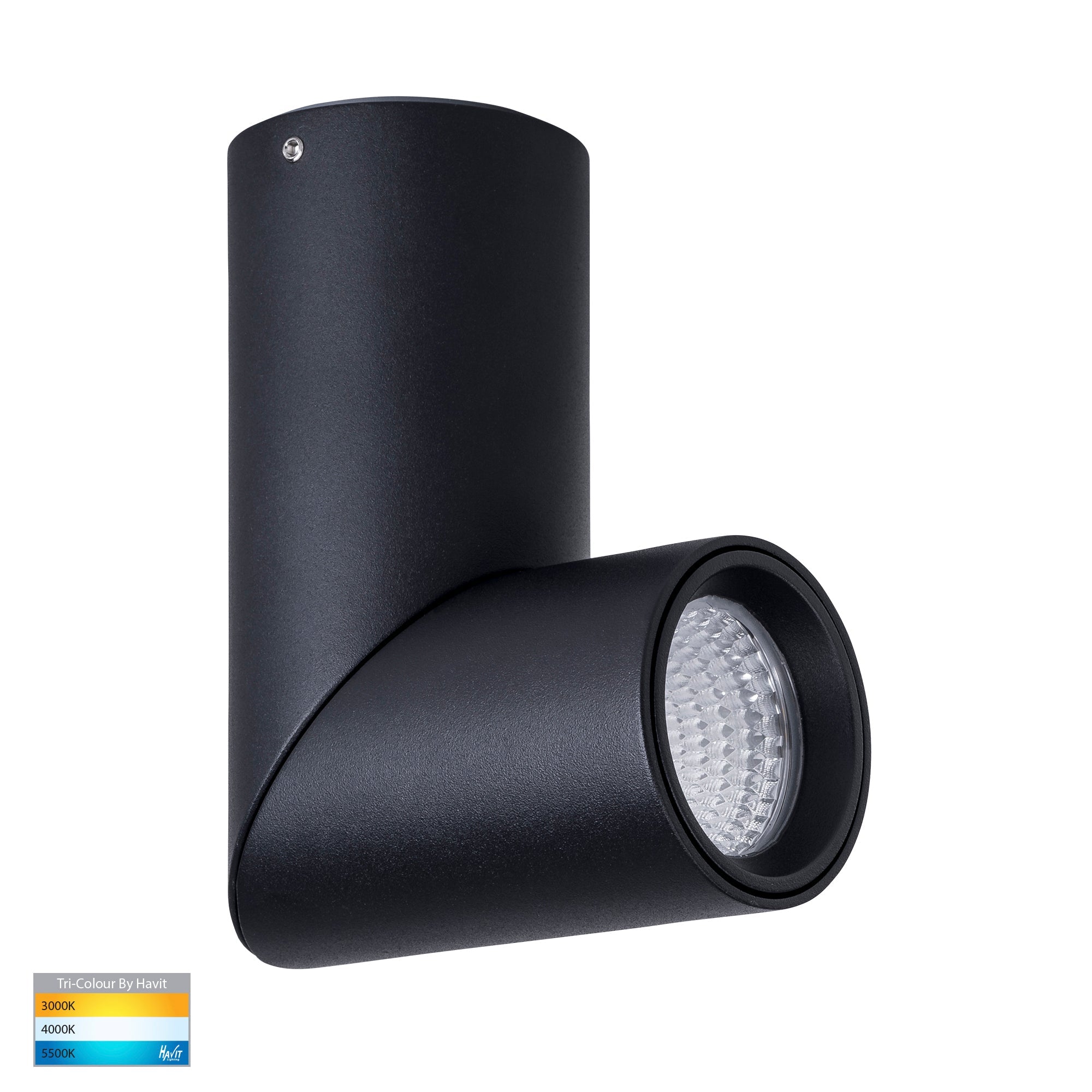 HV5822T-BLK | HV5822T-BLK-12V - Nella Black 7w Surface Mounted Rotatable LED Downlight