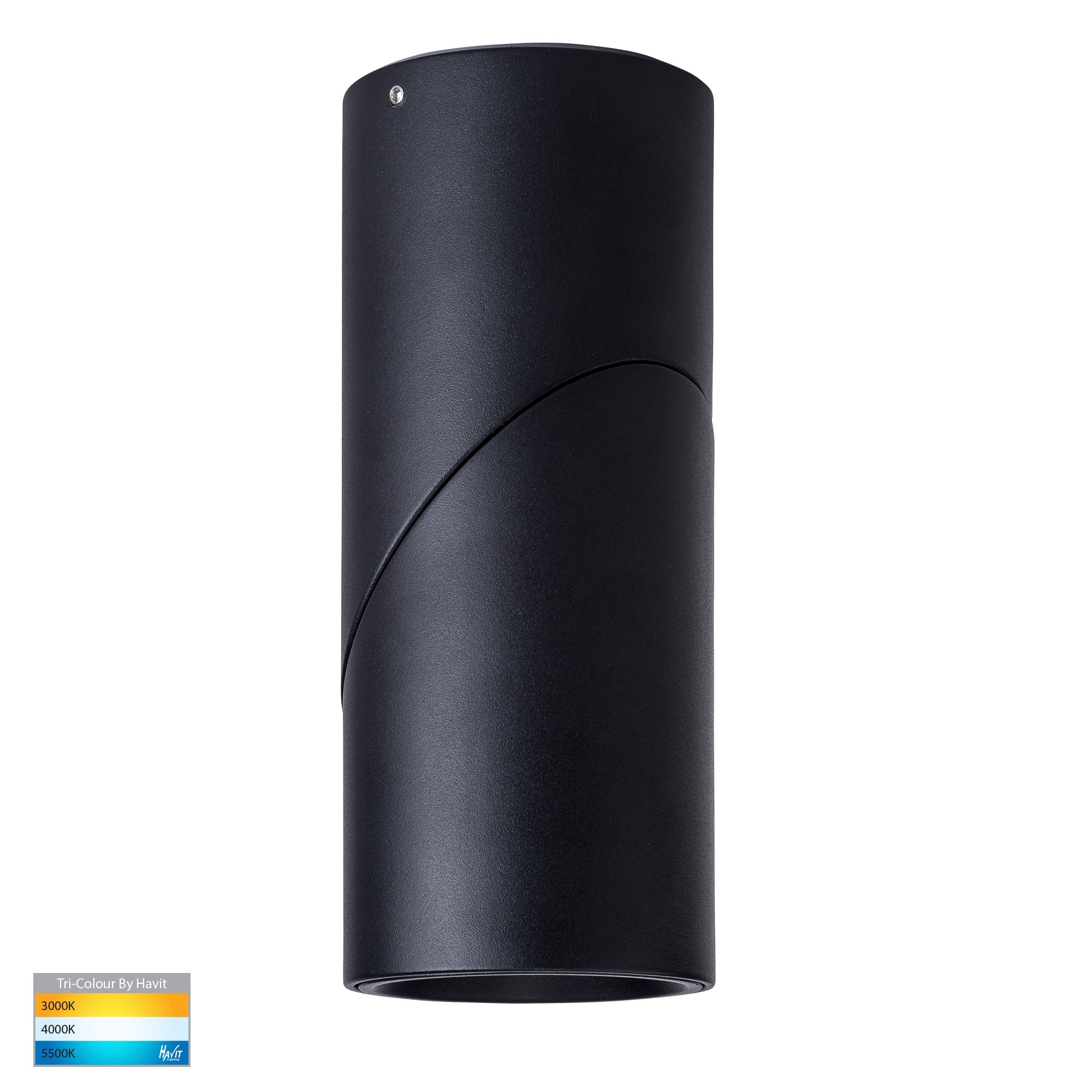 HV5823T-BLK | HV5823T-BLK-12V - Nella Black 12w Surface Mounted Rotatable LED Downlight