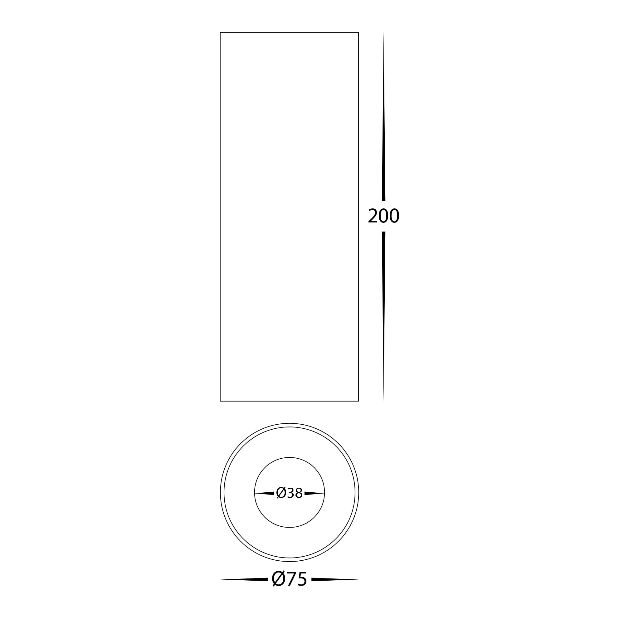 HV5841S-BLK-EXT | HV5841S-BLK-EXT-12V - Nella Black 7w Surface Mounted LED Downlight