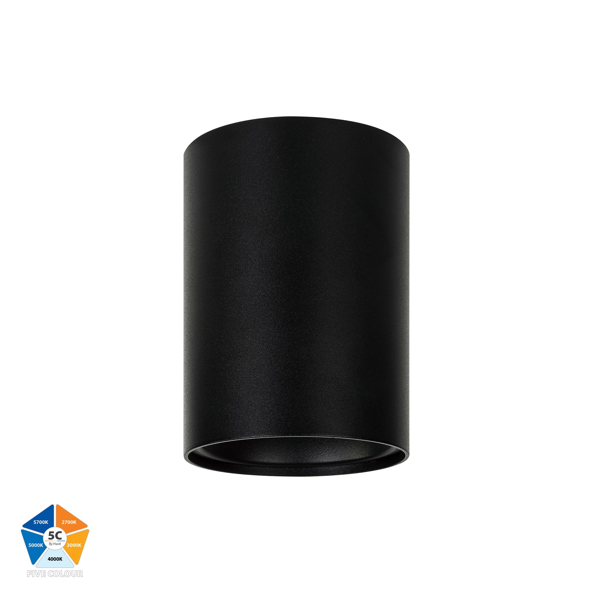 HV5842S-BLK | HV5842S-BLK-12V - Nella Black 12w Surface Mounted LED Downlight