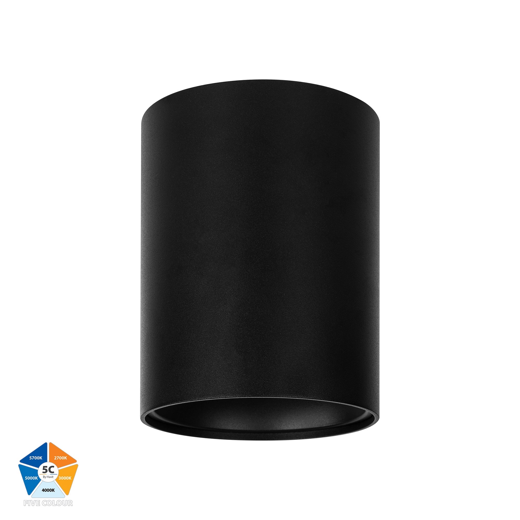 HV5843S-BLK | HV5843S-BLK-12V - Nella Black 18w Surface Mounted LED Downlight