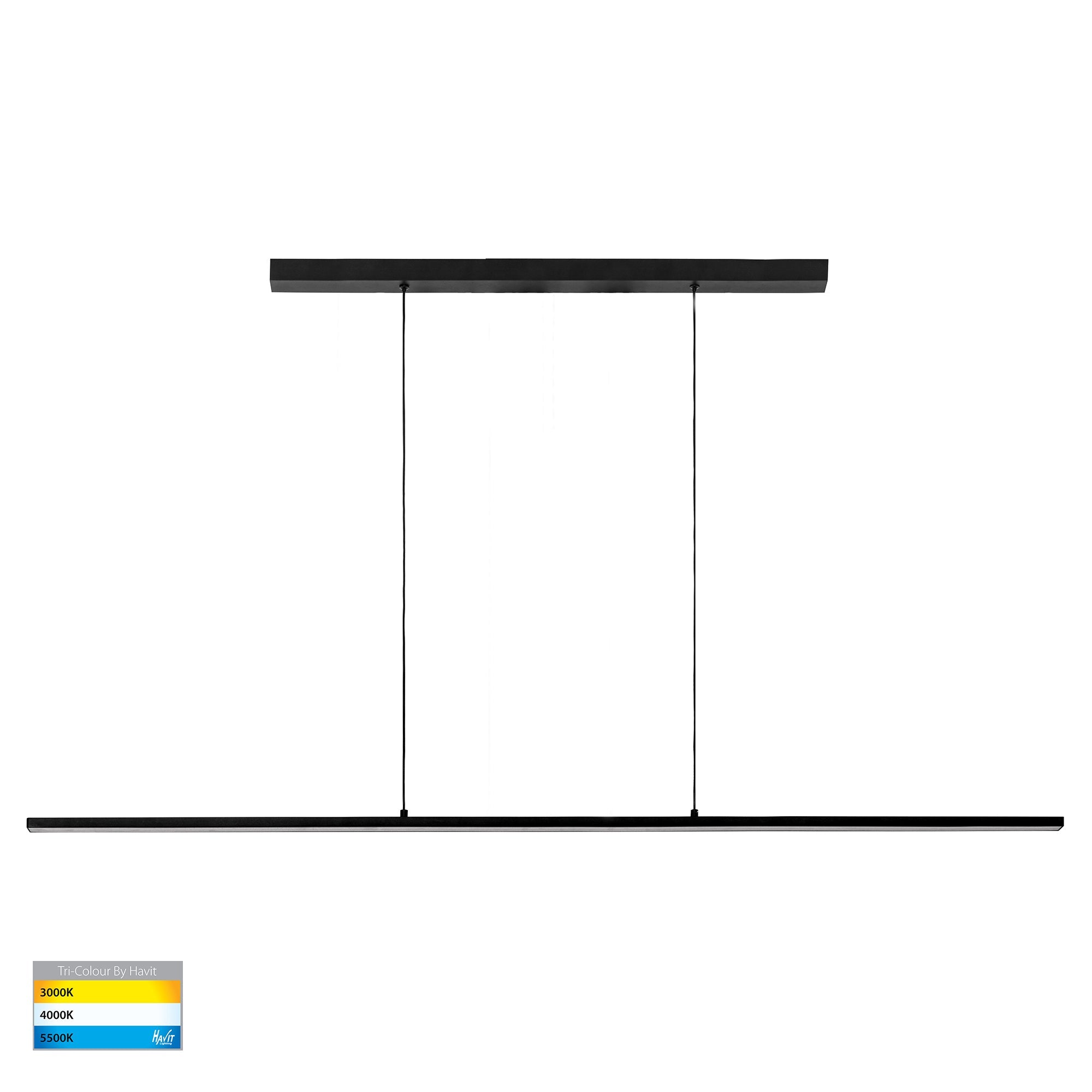 HV6006T-BLK - Proline Black 1600mm Slim LED Pendant
