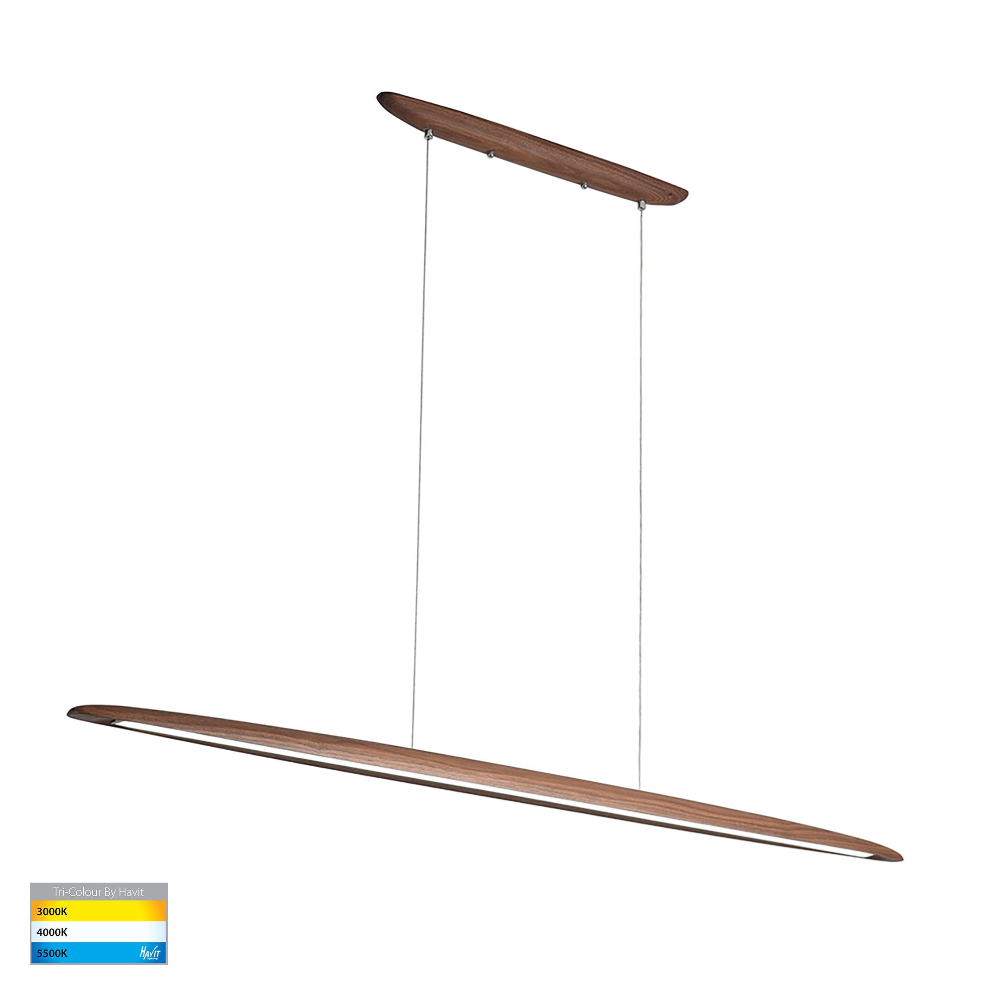 HV6012T - Noce Walnut Timber 1800mm Linear Pendant