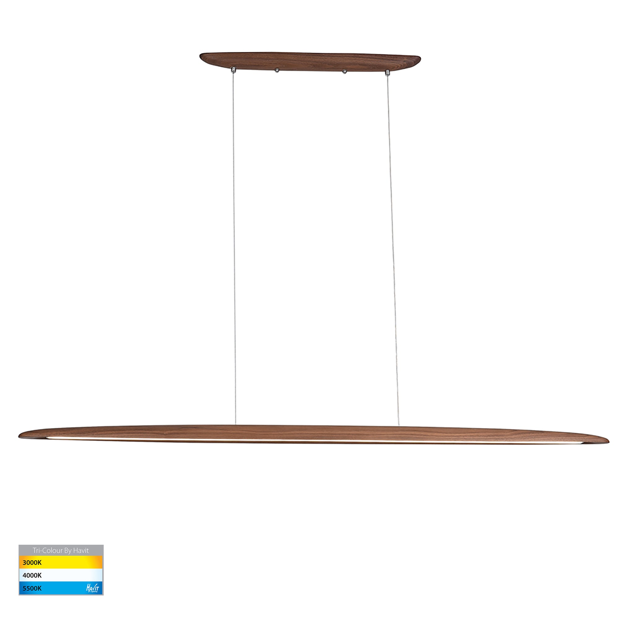 HV6012T - Noce Walnut Timber 1800mm Linear Pendant