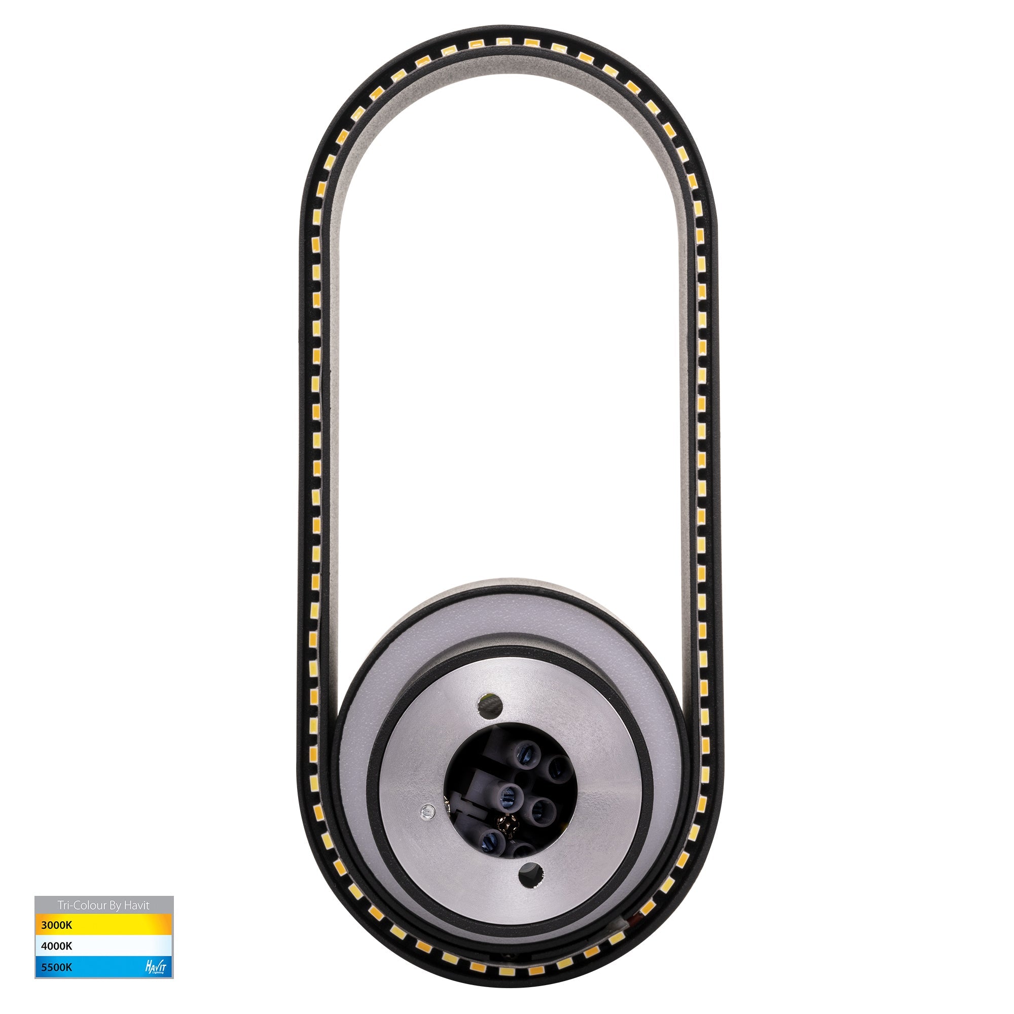 HV8080T-BLK - Ovale Black Wall Light