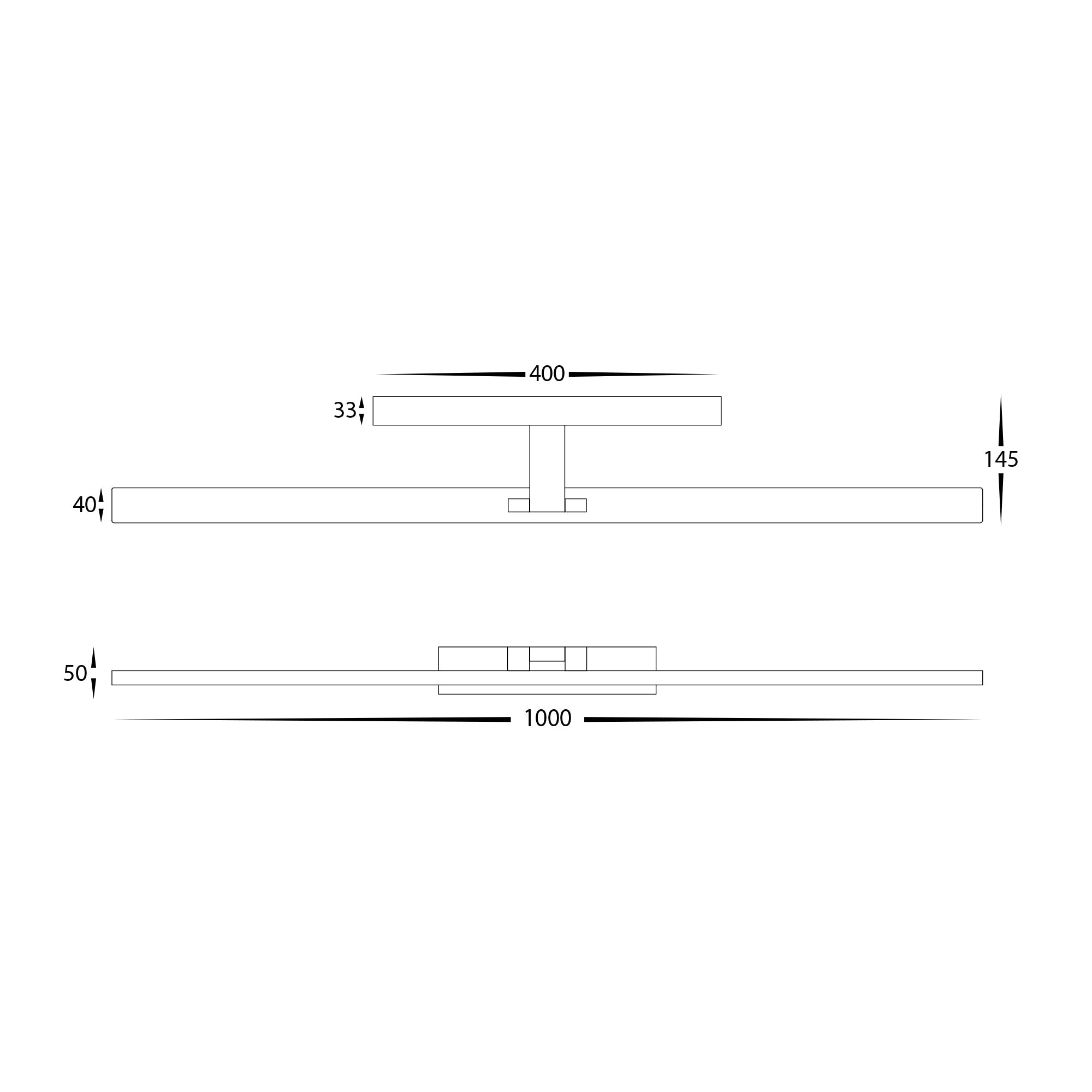 HV8104T-WHT - Vanita White 1000mm Adjustable Wall Light