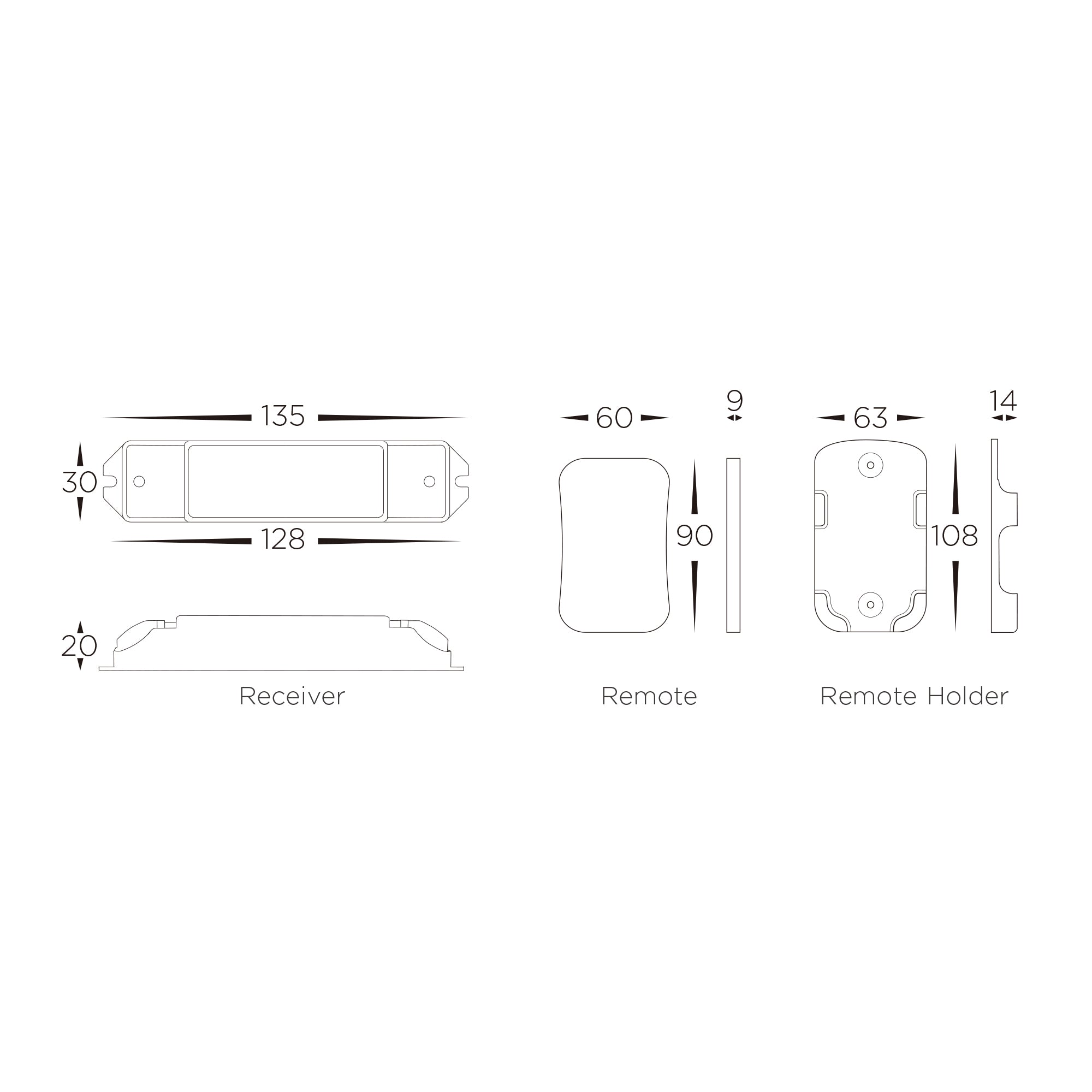 HV9102-SPI-16S+M16S - Chasing RGB Multi-Function Remote+Receiver