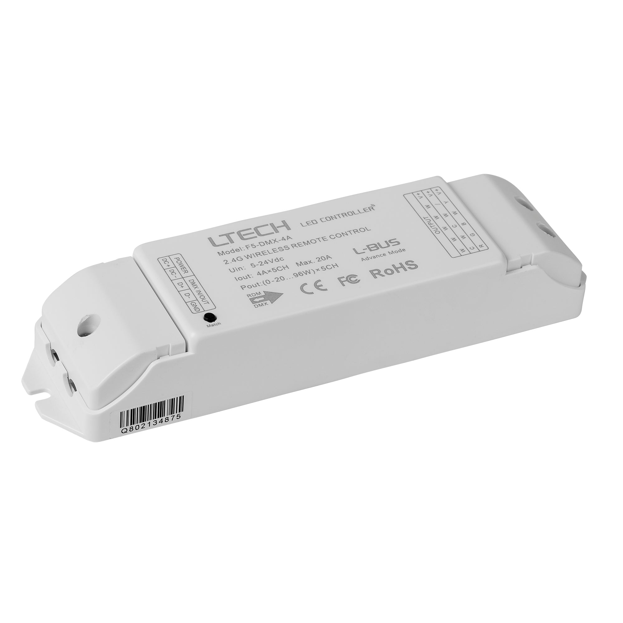 HV9103-F5-DMX-4A - 5 Channel LED Strip Receiver