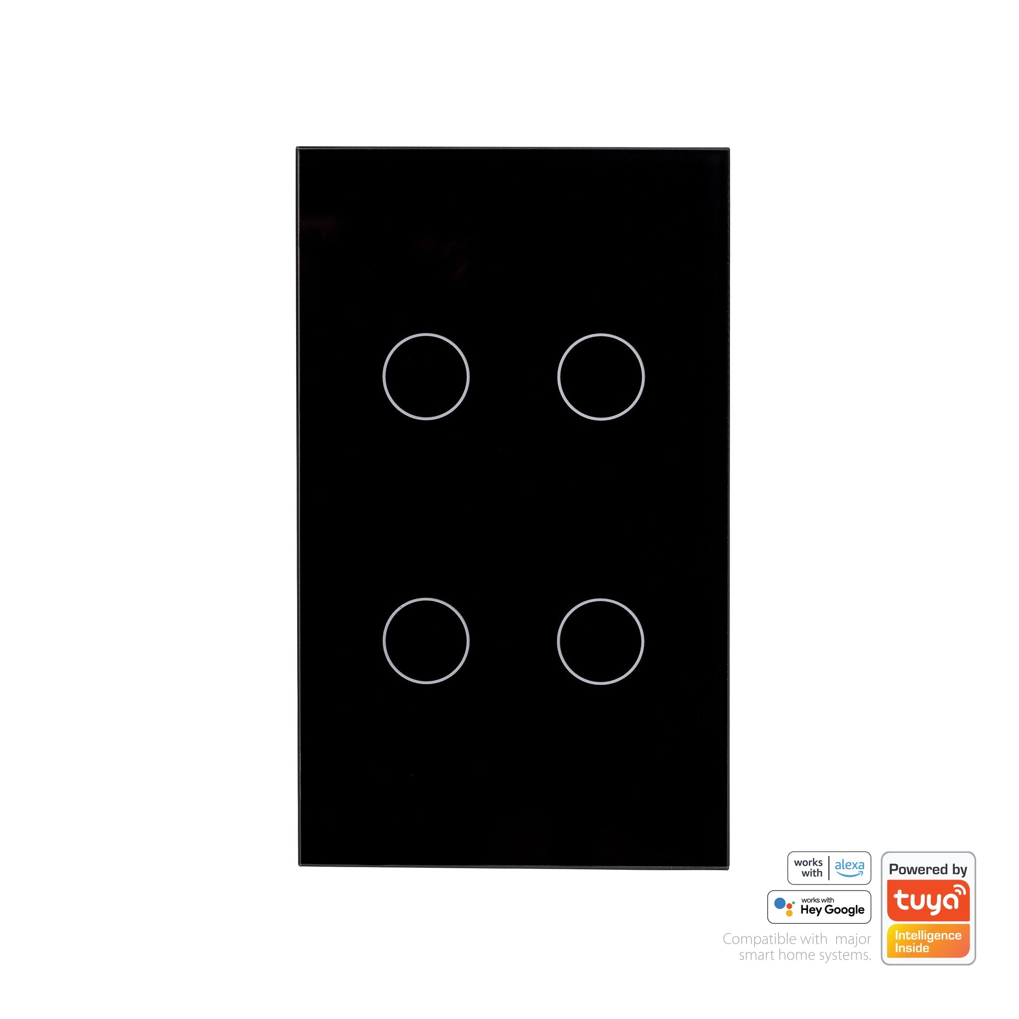 HV9210-4 - Wifi 4 Gang Black Wall Switch