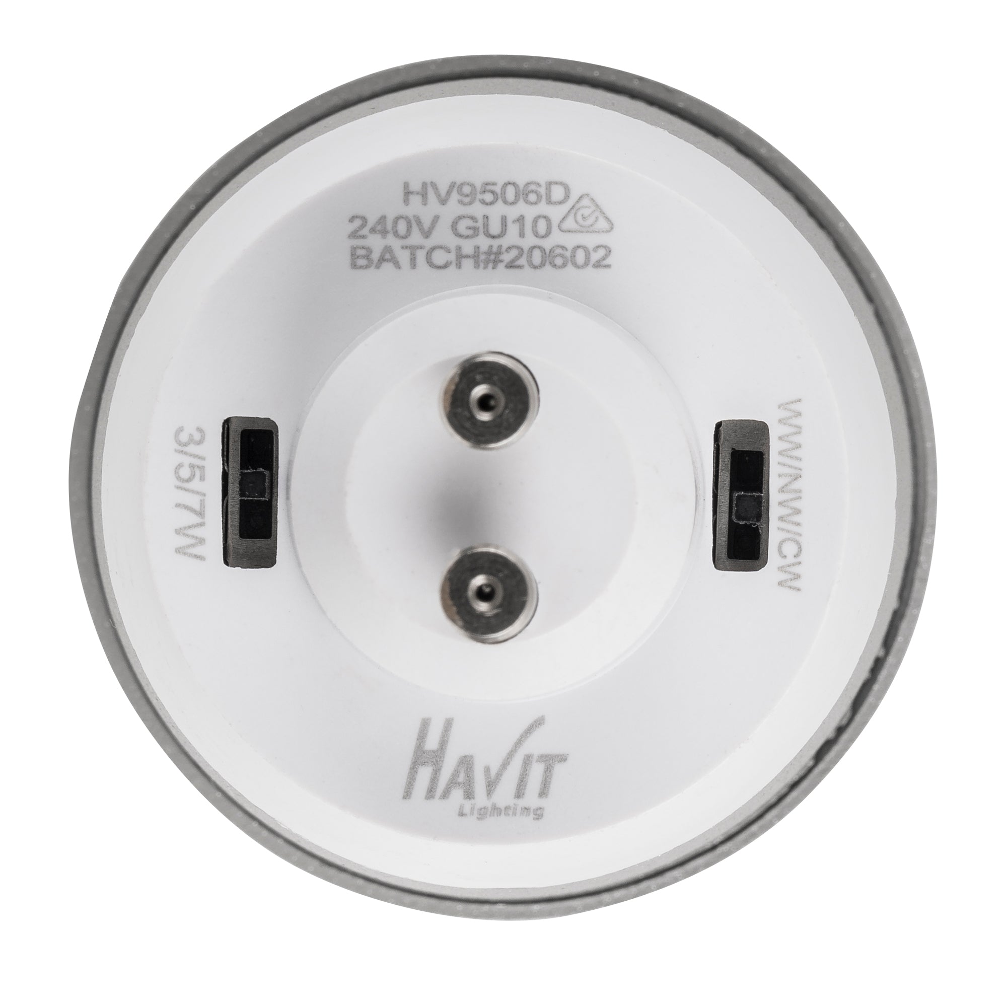 HV5831T-WHT - Lexan White 9in1 Surface Mounted GU10 LED Downlight