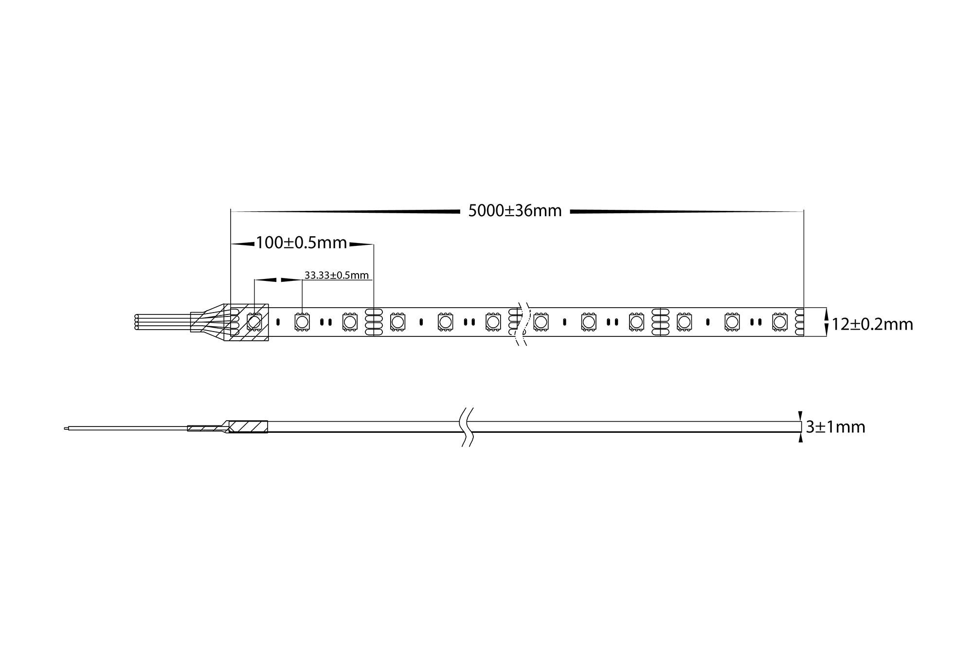 HV9750-IP54-30-RGB - 7.2w IP54 RGB LED Strip