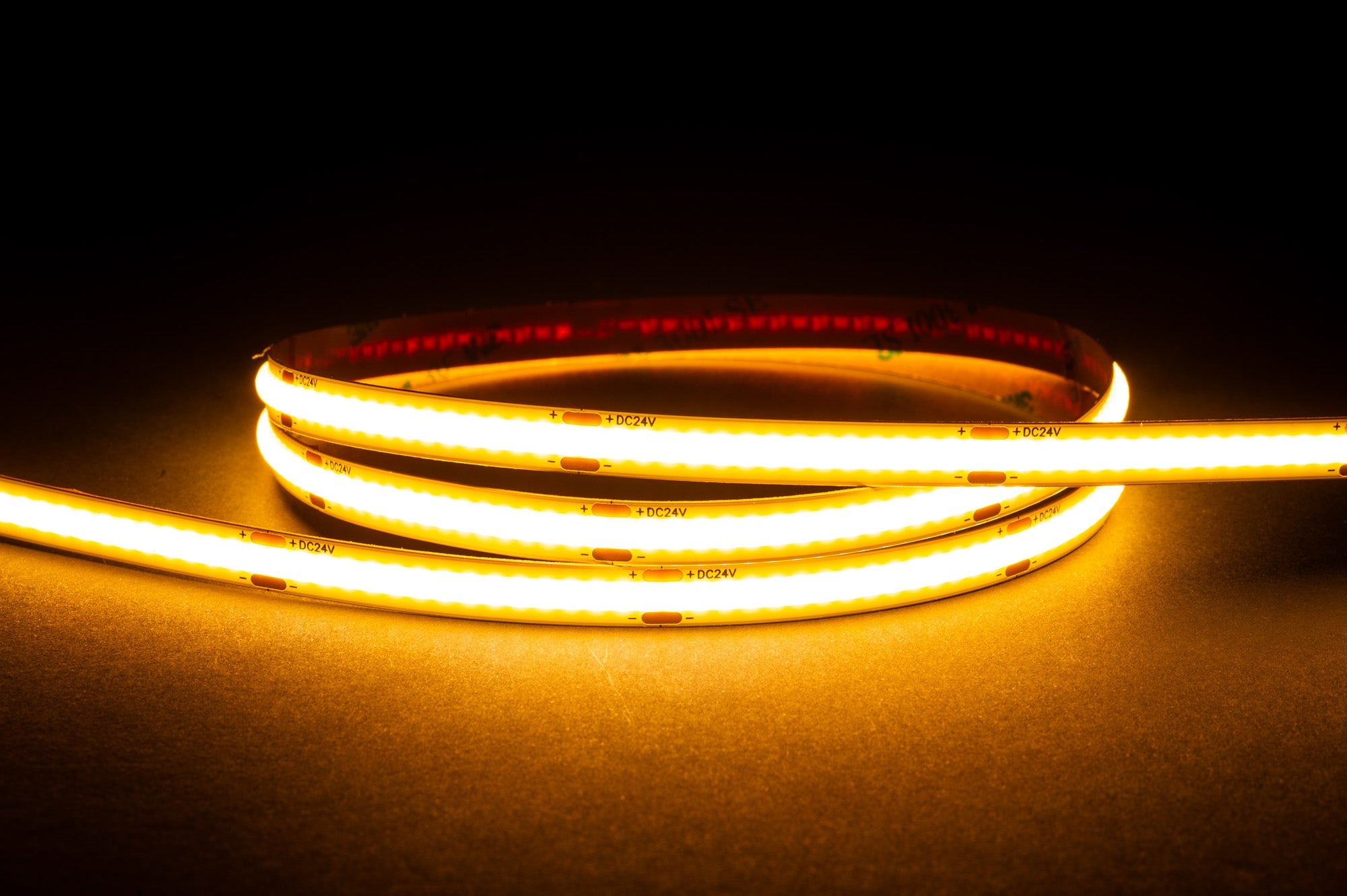 HV9760-IP20-320-3K - 4.8w IP20 24v DC 3000K COB Dotless LED Strip