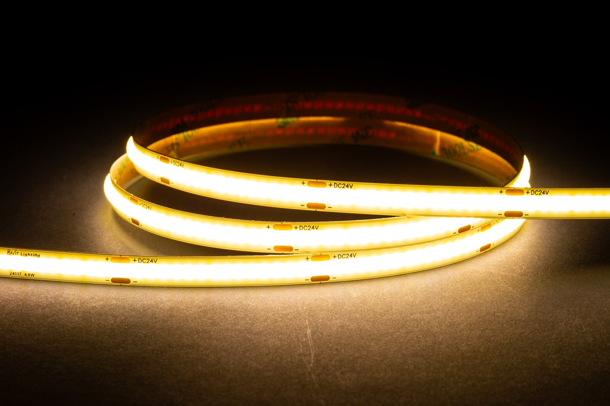 HV9760-IP20-320-4K - 4.8w IP20 24v DC 4000K COB Dotless LED Strip
