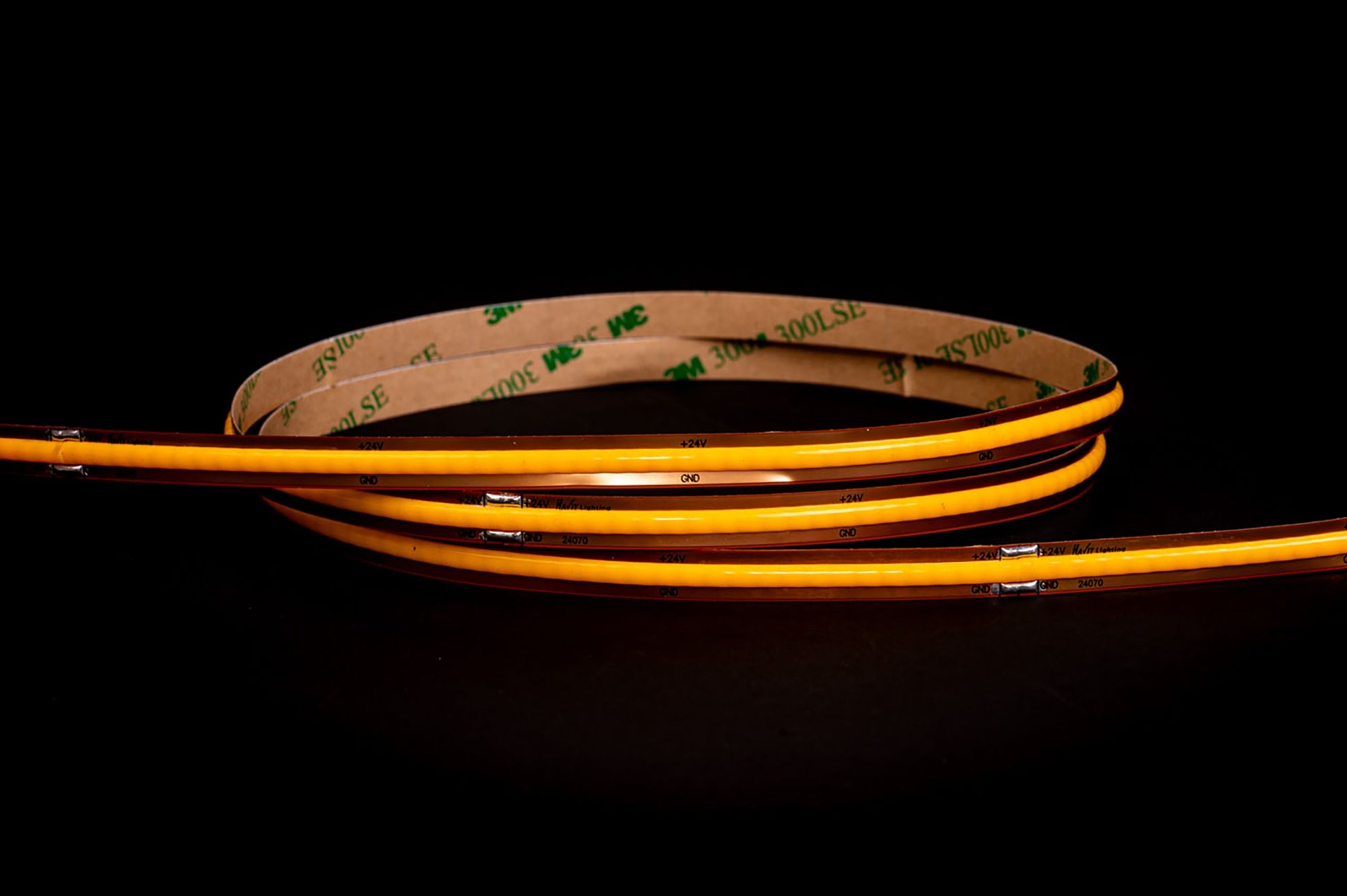 HV9761-IP20-528-3K - 12w IP20 24v DC 3000K Free Cut COB Dotless LED Strip