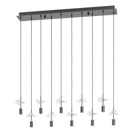 Comareira Hanging Light 10X2.1W LED Tri-Colour Nickel Nero