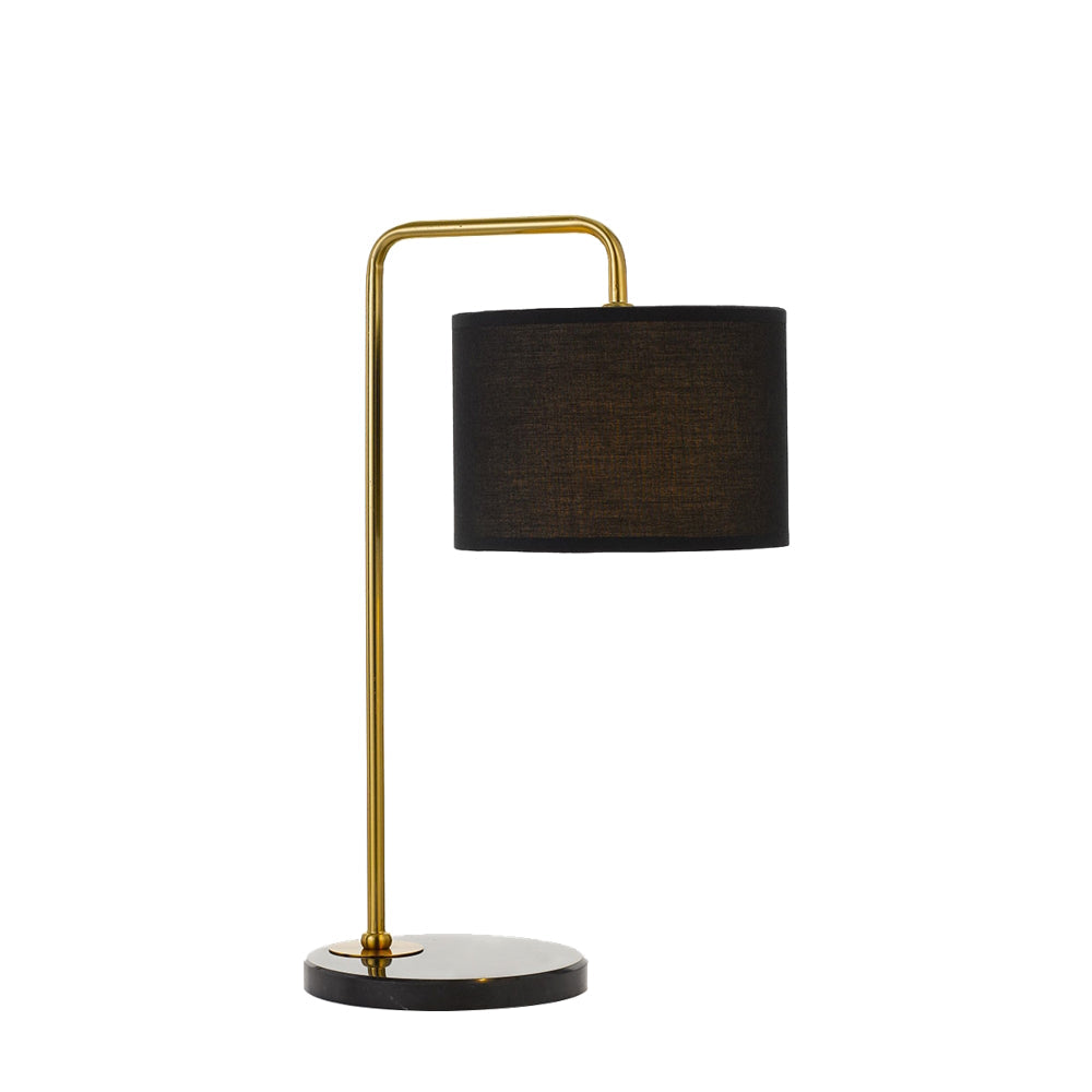 Ingrid White Marble/Antique Gold or Black Marble/Antique Gold Table Lamp