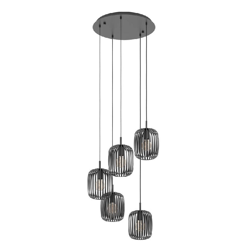 Romazzina Black 5 Light E27 Pendant